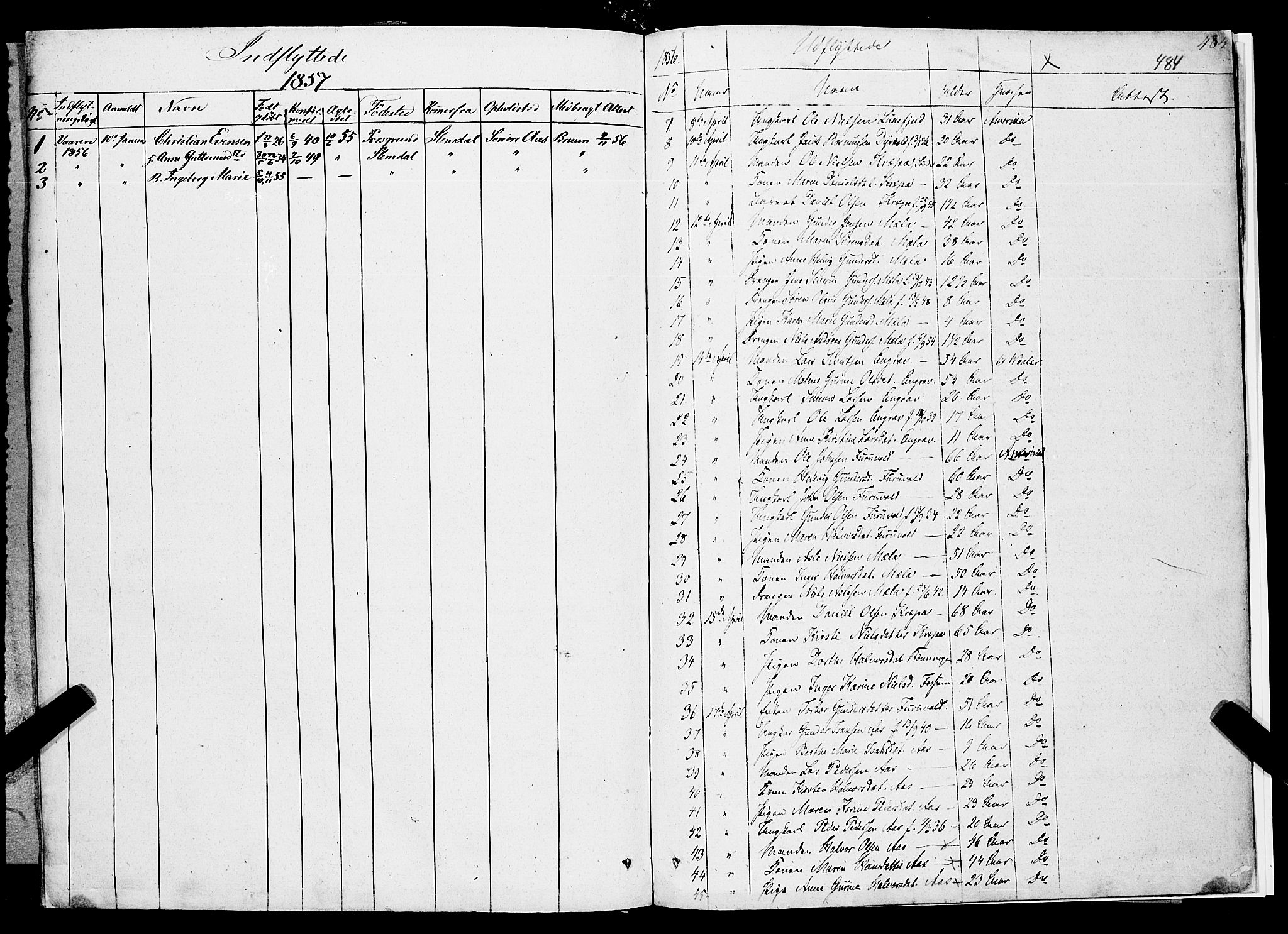 Gjerpen kirkebøker, SAKO/A-265/F/Fa/L0007b: Parish register (official) no. I 7B, 1834-1857, p. 484