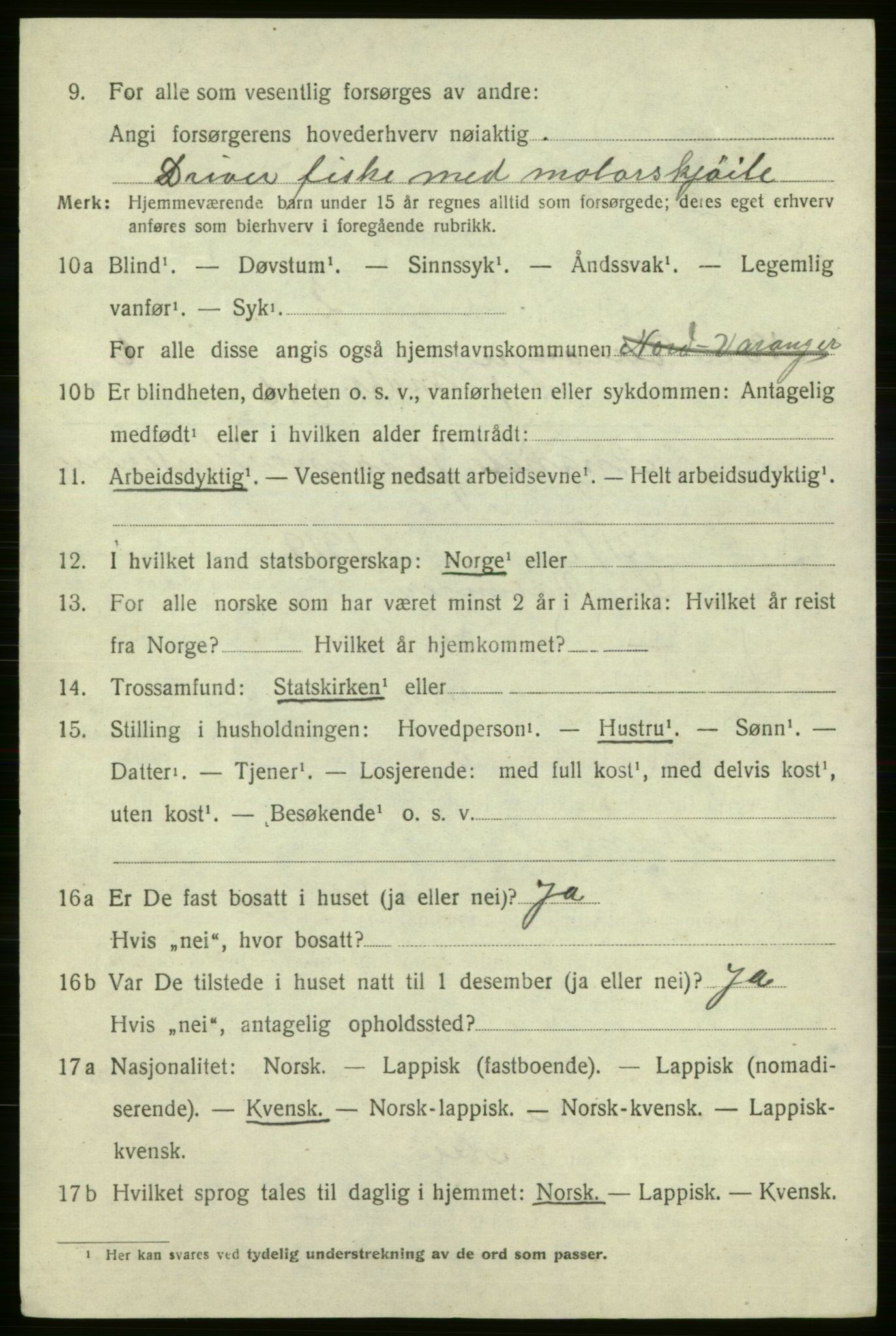 SATØ, 1920 census for Nord-Varanger, 1920, p. 2579