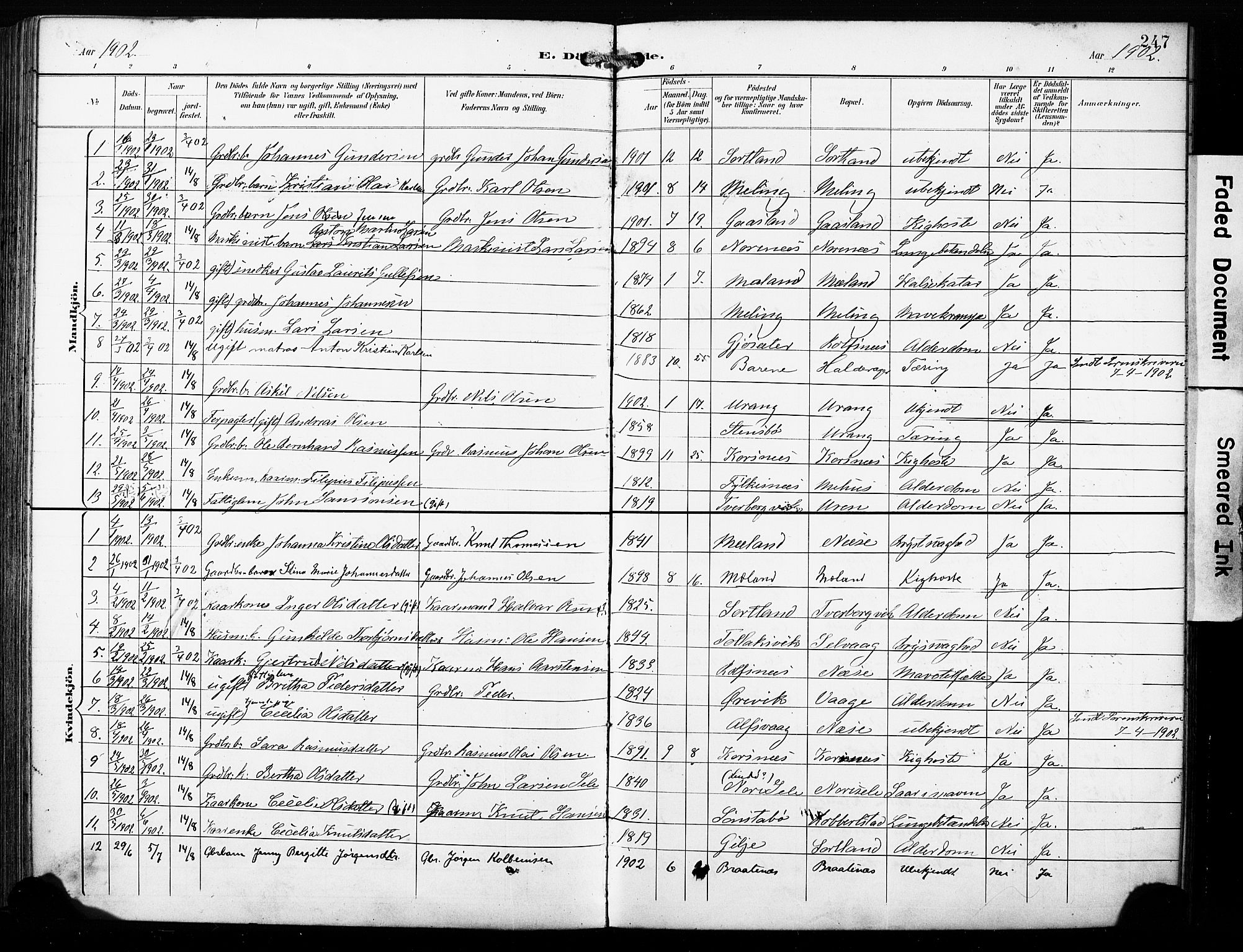 Finnås sokneprestembete, AV/SAB-A-99925/H/Ha/Haa/Haac/L0002: Parish register (official) no. C 2, 1895-1904, p. 247