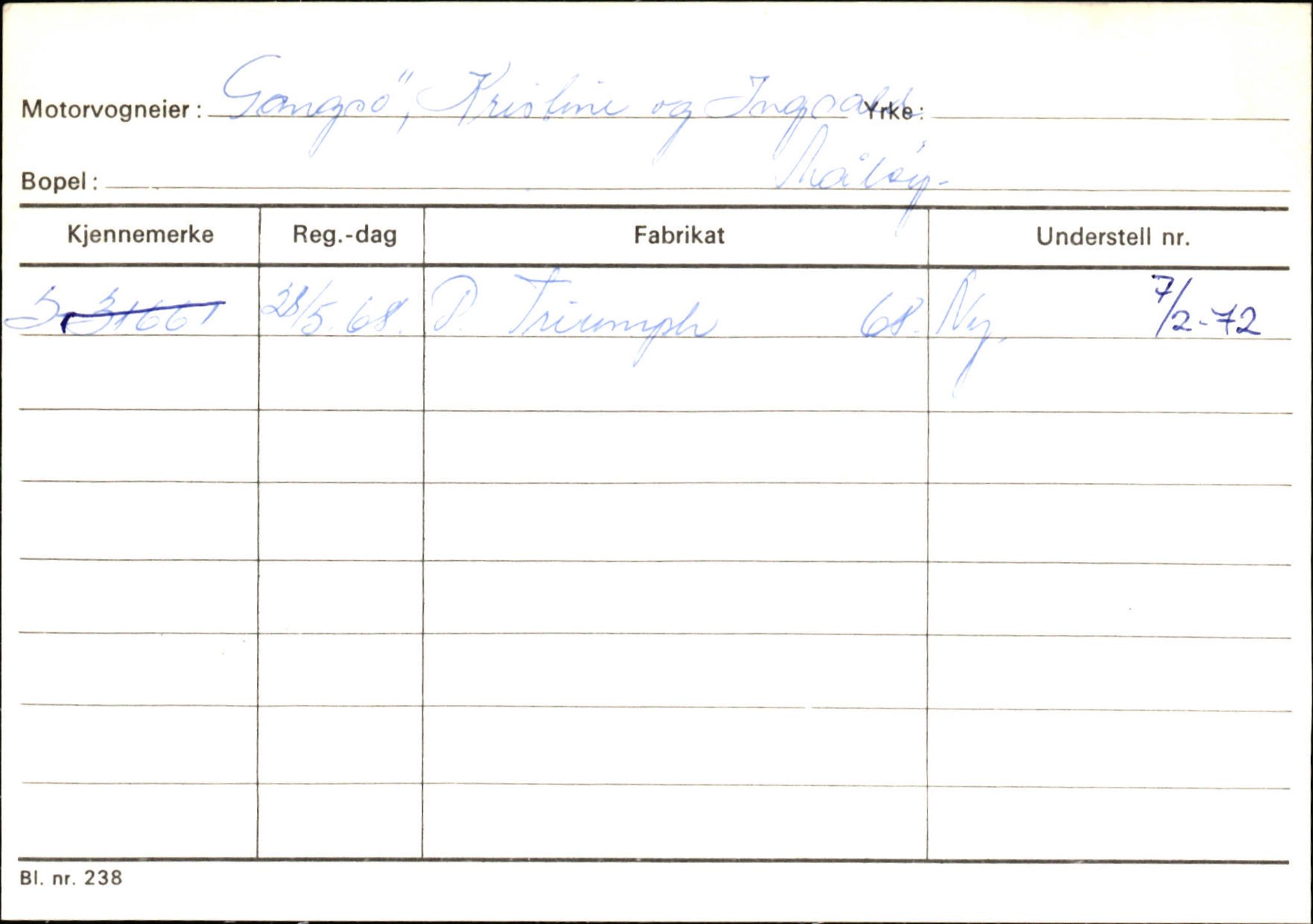 Statens vegvesen, Sogn og Fjordane vegkontor, SAB/A-5301/4/F/L0144: Registerkort Vågsøy A-R, 1945-1975, p. 658