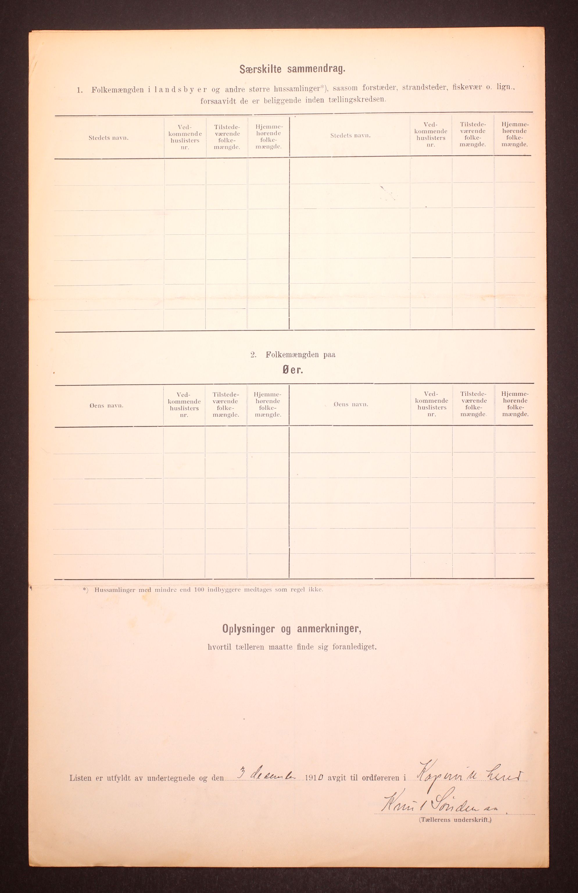 RA, 1910 census for Kopervik, 1910, p. 6