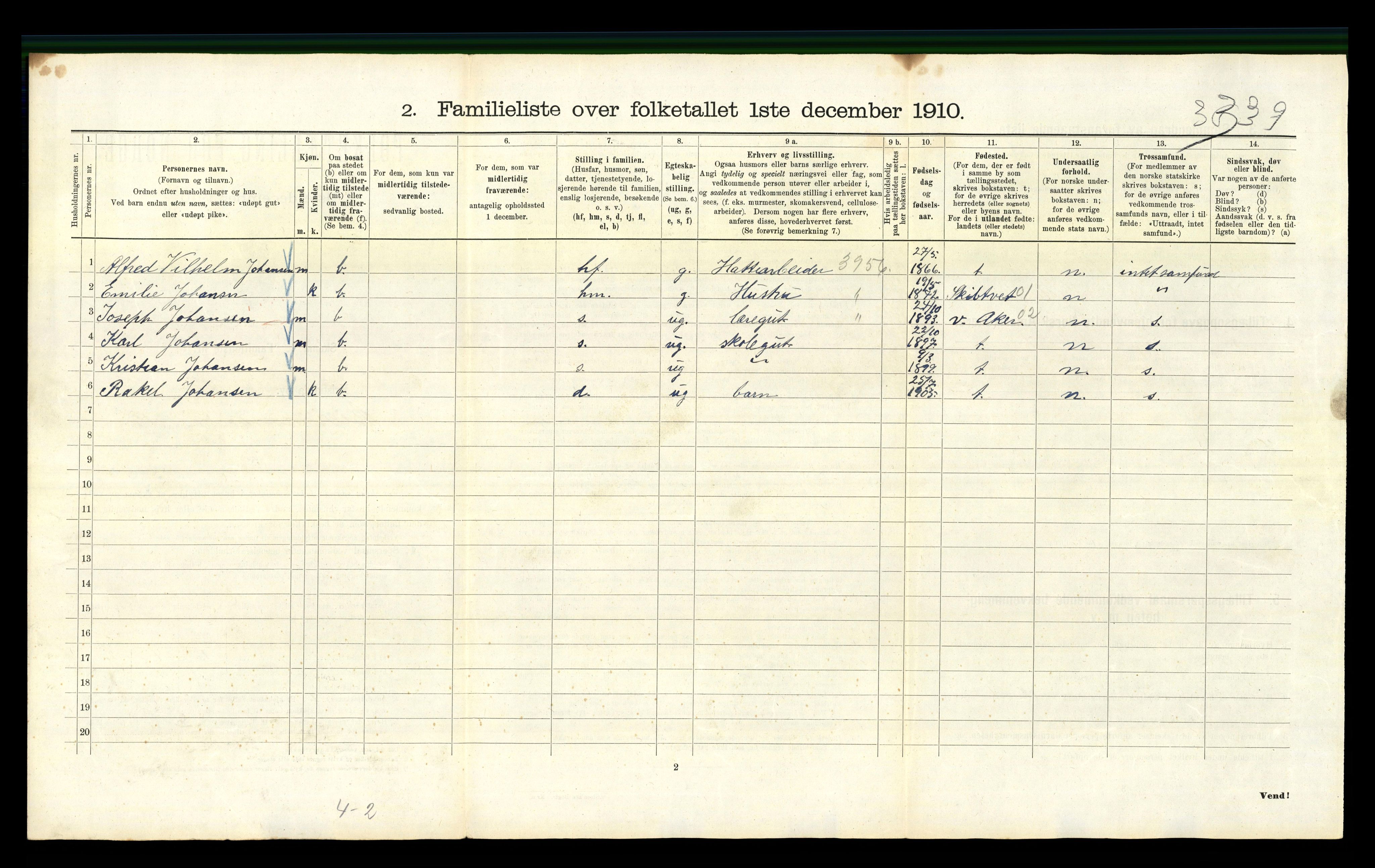 RA, 1910 census for Kristiania, 1910, p. 5606