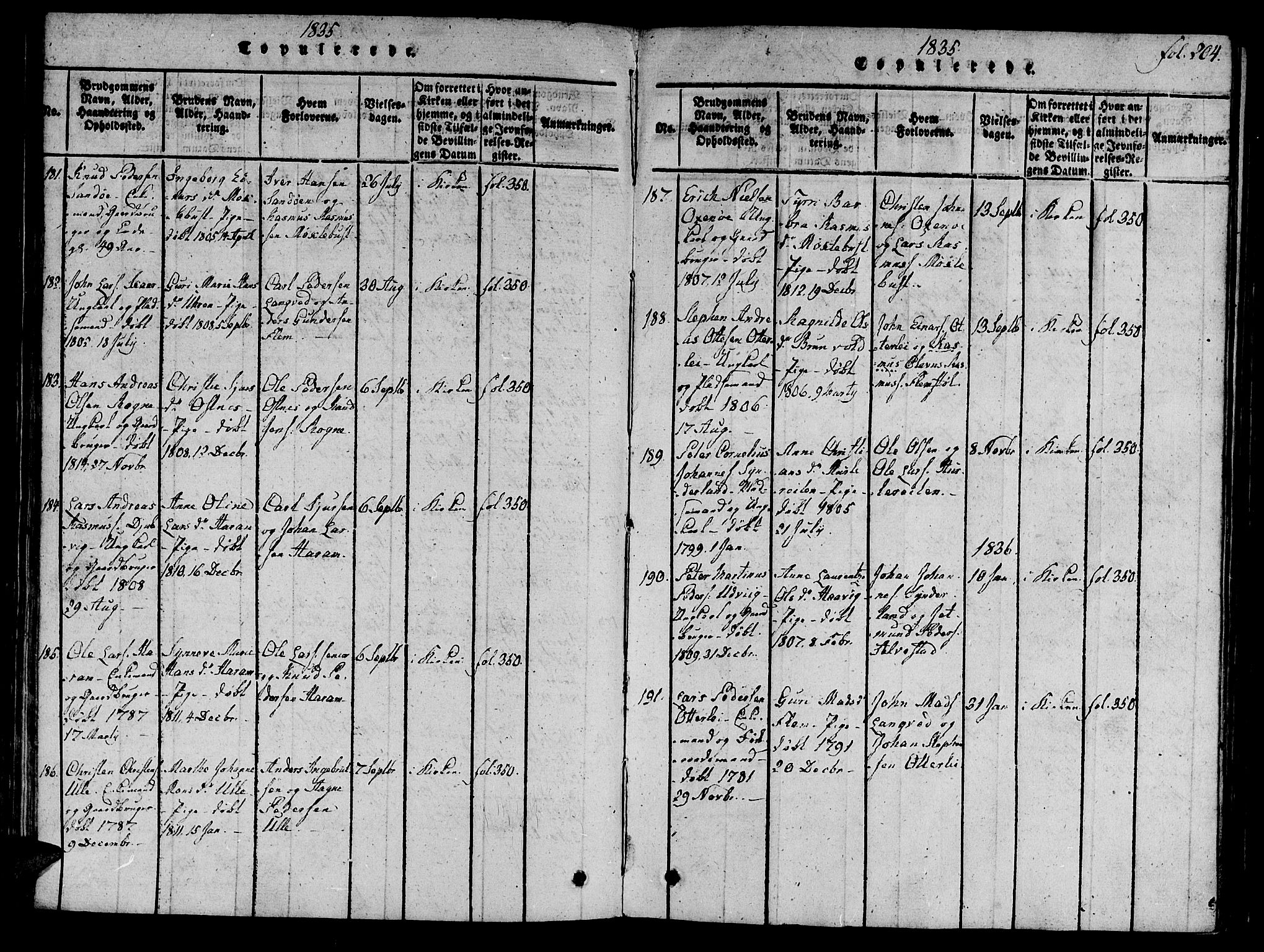 Ministerialprotokoller, klokkerbøker og fødselsregistre - Møre og Romsdal, SAT/A-1454/536/L0495: Parish register (official) no. 536A04, 1818-1847, p. 204