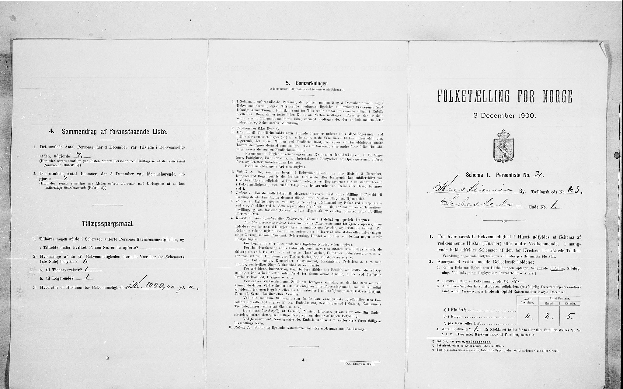 SAO, 1900 census for Kristiania, 1900, p. 83355