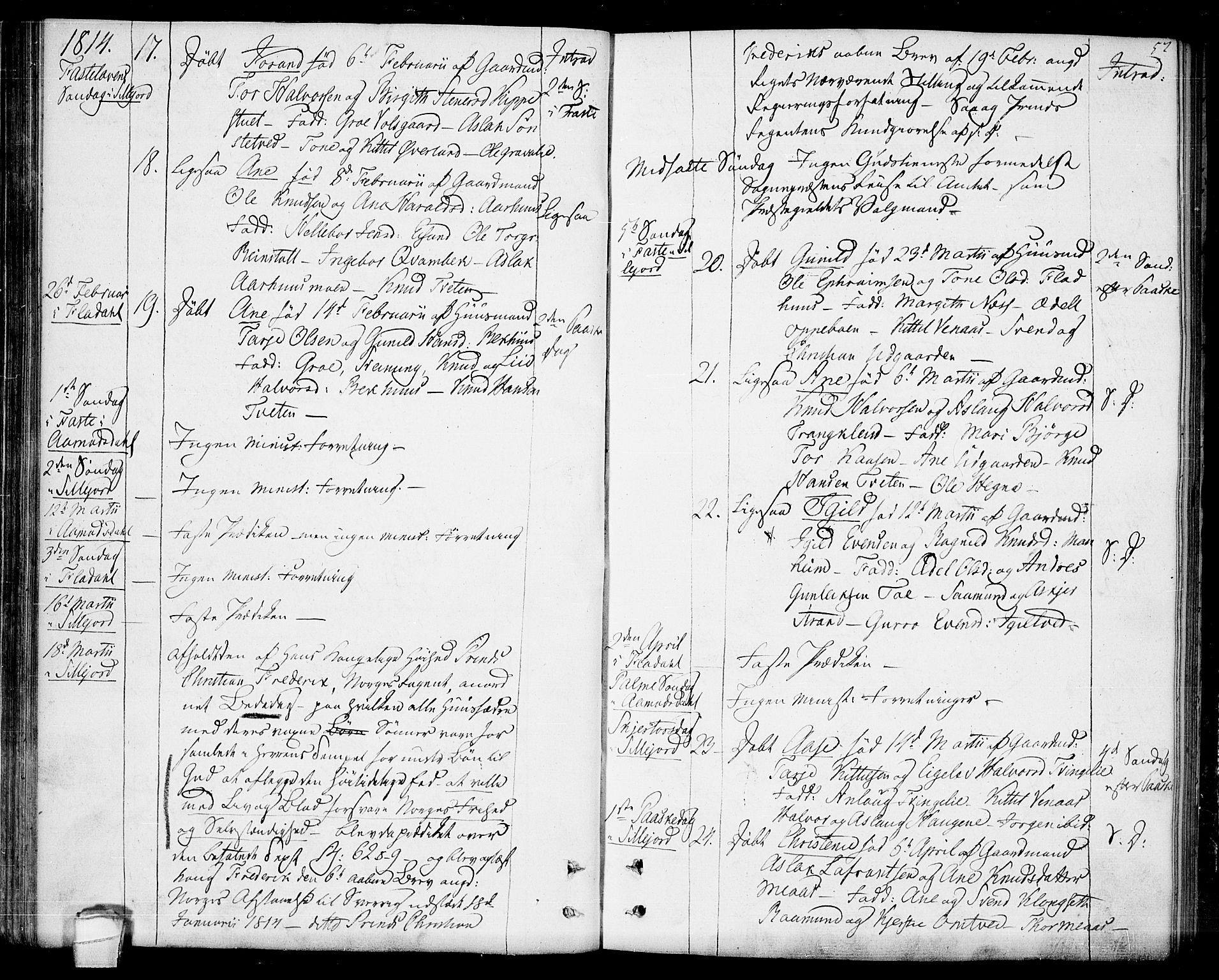 Seljord kirkebøker, AV/SAKO-A-20/F/Fa/L0009: Parish register (official) no. I 9, 1801-1814, p. 57