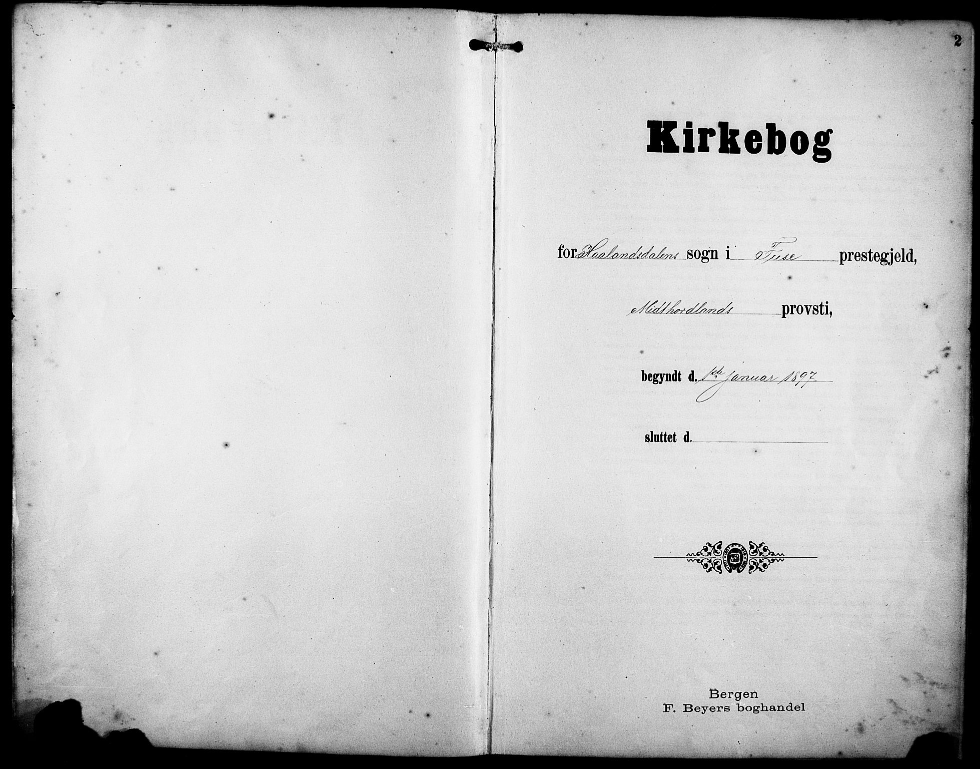 Fusa sokneprestembete, SAB/A-75401/H/Hab: Parish register (copy) no. B 2, 1897-1930, p. 2