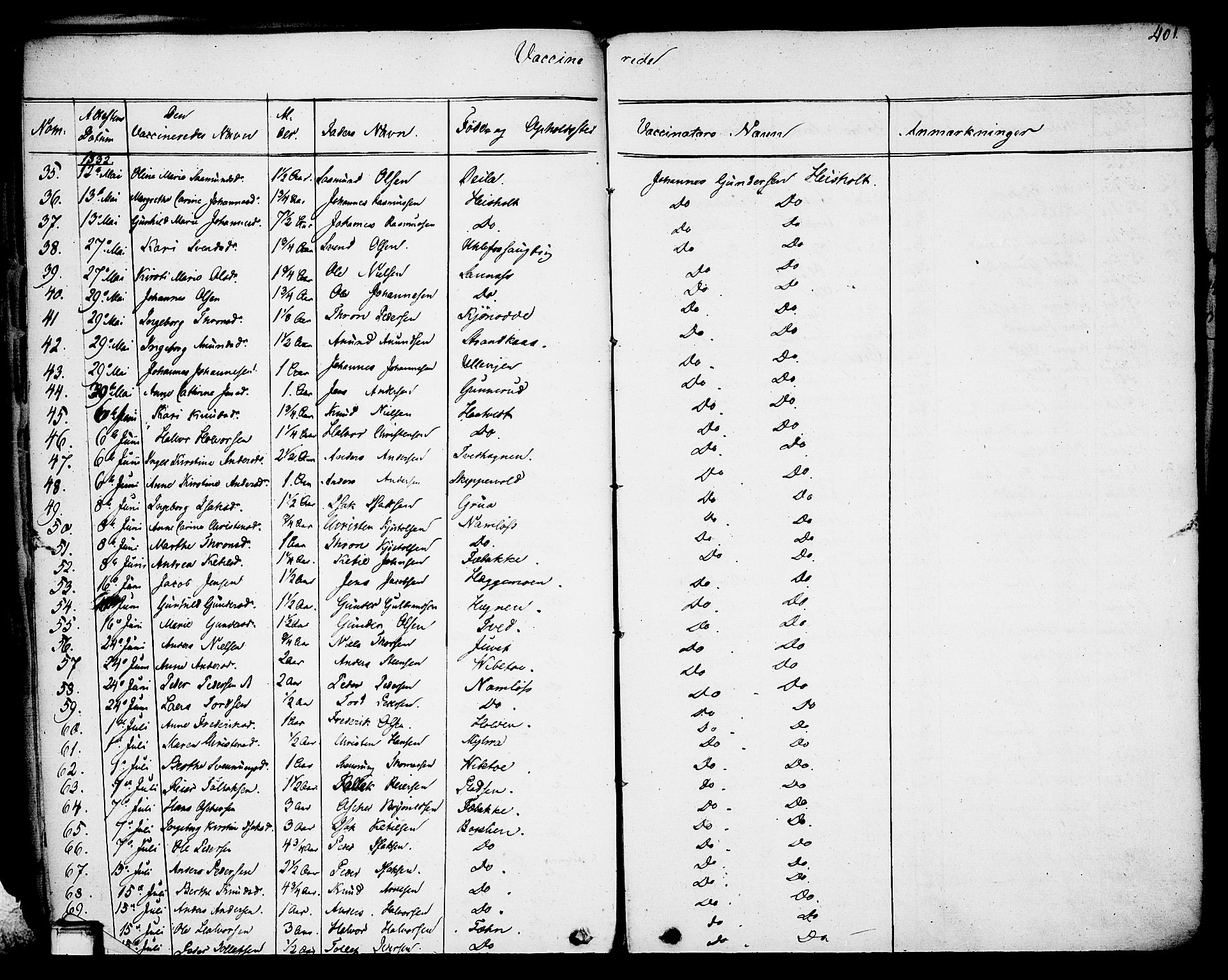 Holla kirkebøker, SAKO/A-272/F/Fa/L0004: Parish register (official) no. 4, 1830-1848, p. 401