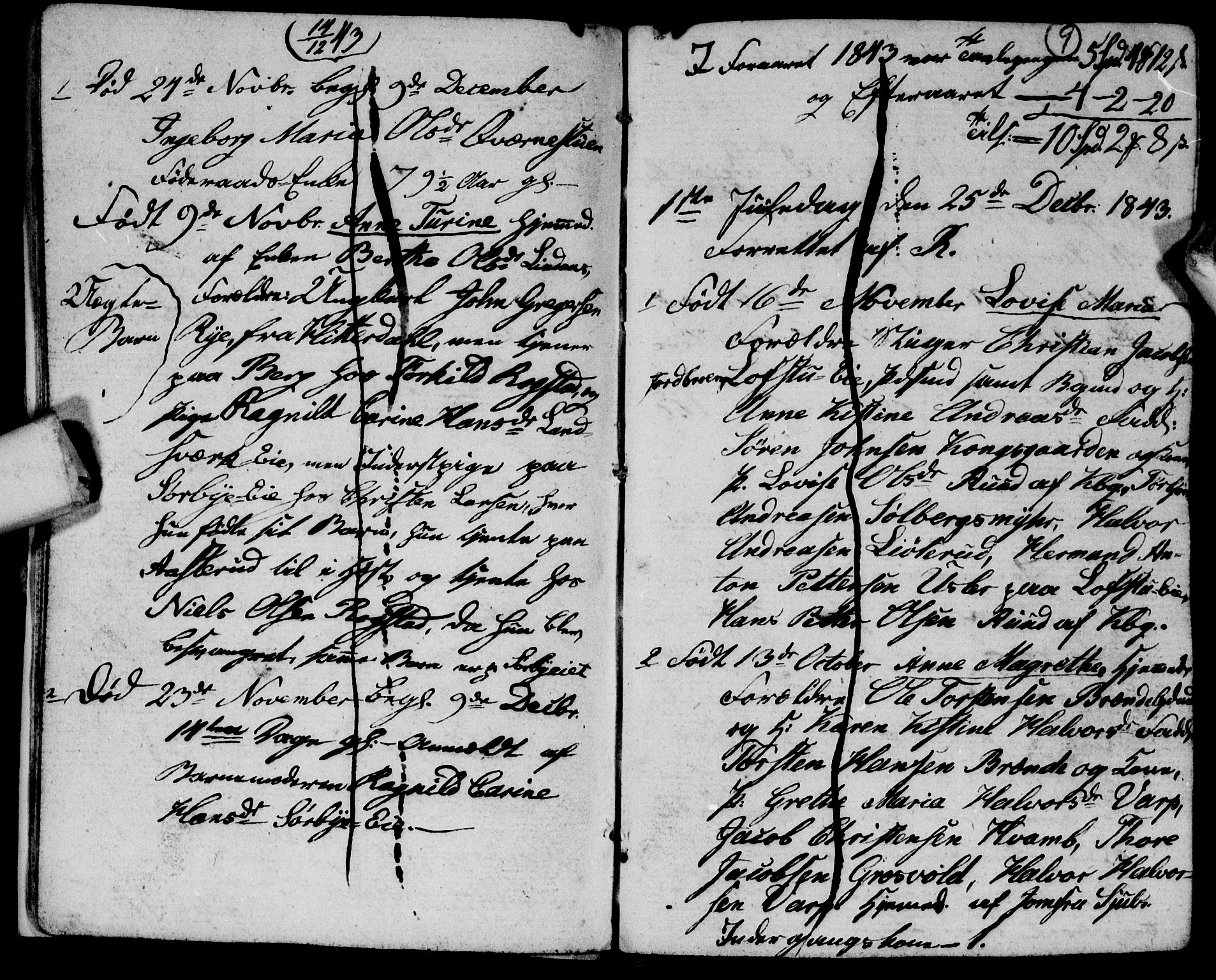 Sandsvær kirkebøker, SAKO/A-244/G/Gd/L0003: Parish register (copy) no. IV 3, 1843-1849, p. 9