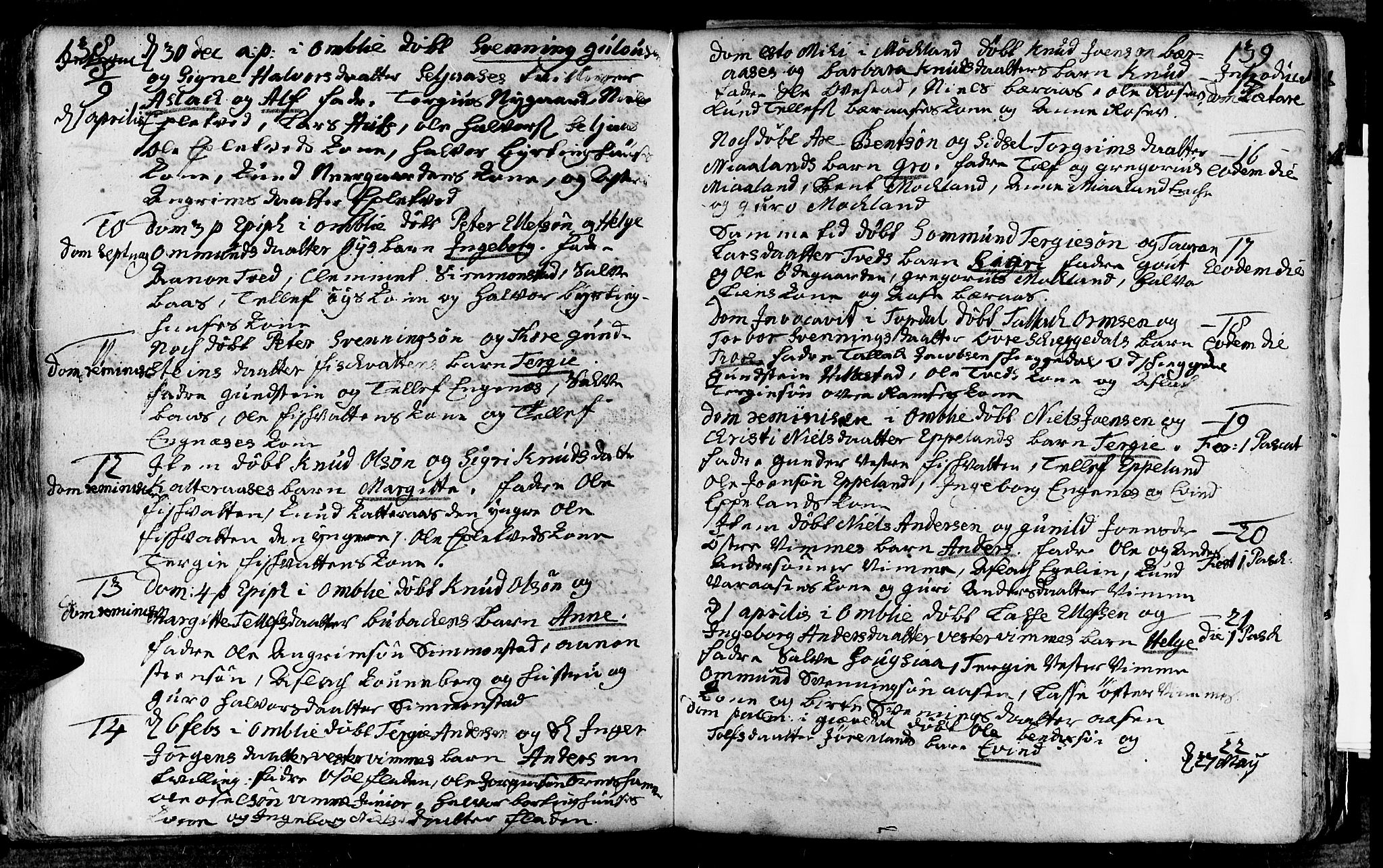 Åmli sokneprestkontor, AV/SAK-1111-0050/F/Fa/Fac/L0003: Parish register (official) no. A 3, 1756-1775, p. 138-139