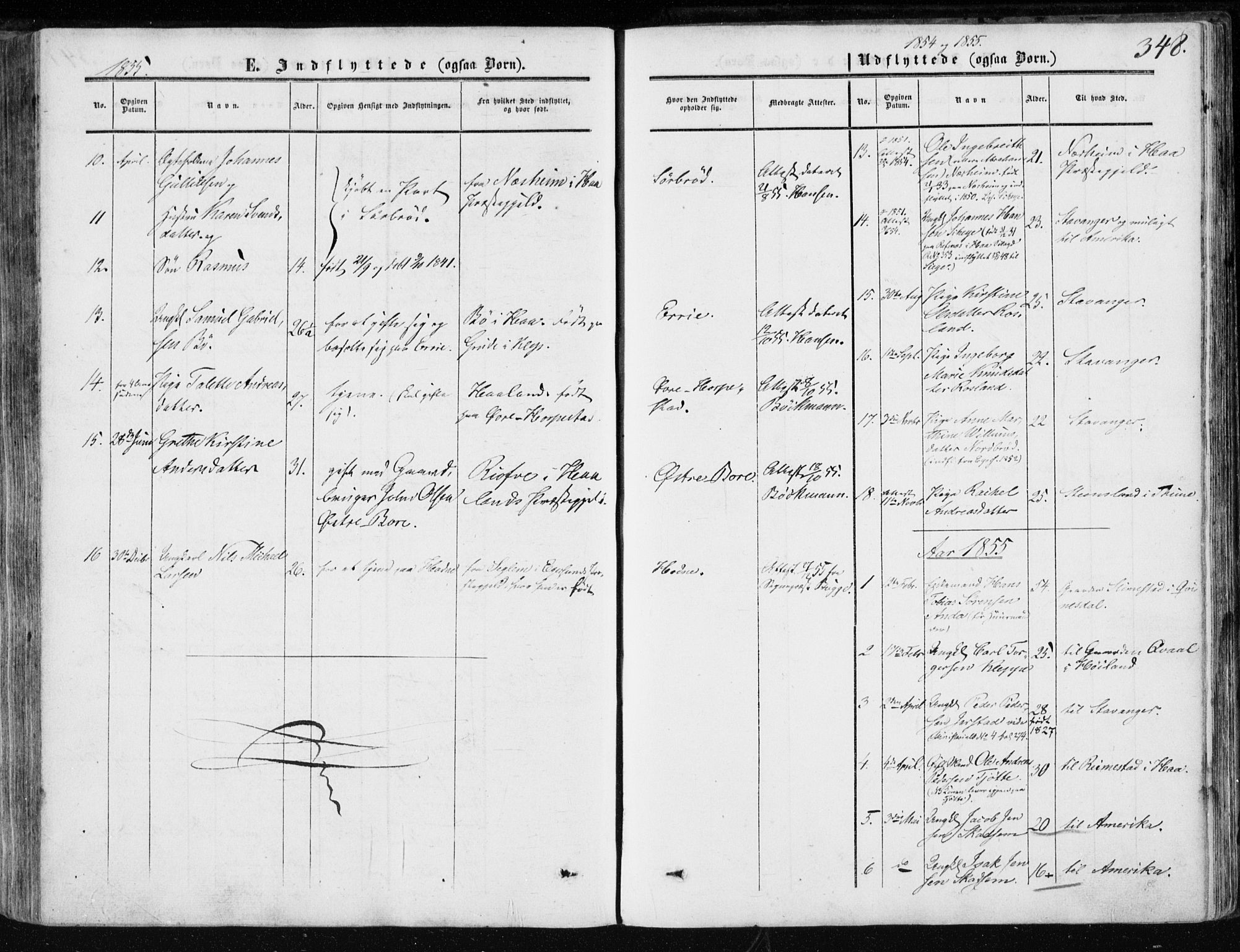 Klepp sokneprestkontor, SAST/A-101803/001/3/30BA/L0005: Parish register (official) no. A 5, 1853-1870, p. 348