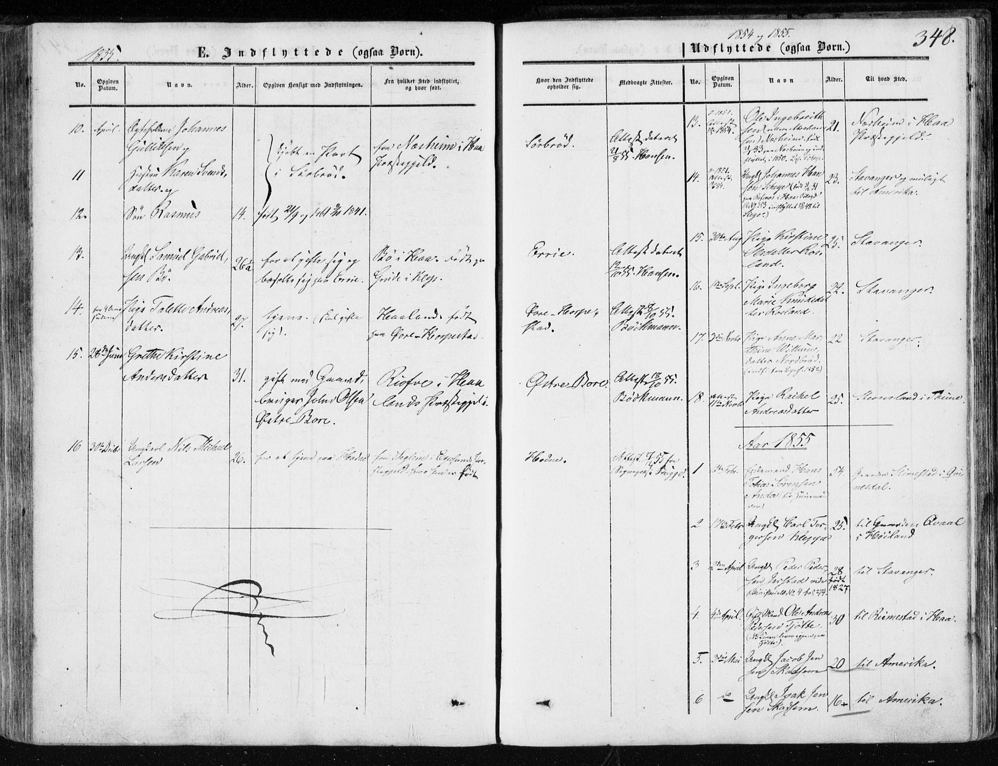 Klepp sokneprestkontor, AV/SAST-A-101803/001/3/30BA/L0005: Parish register (official) no. A 5, 1853-1870, p. 348