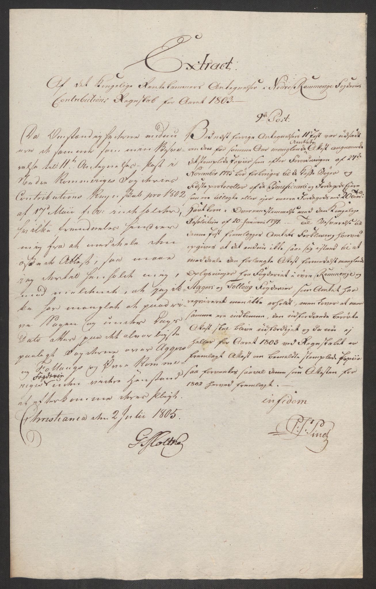 Rentekammeret inntil 1814, Reviderte regnskaper, Fogderegnskap, AV/RA-EA-4092/R11/L0679: Fogderegnskap Nedre Romerike, 1803, p. 719