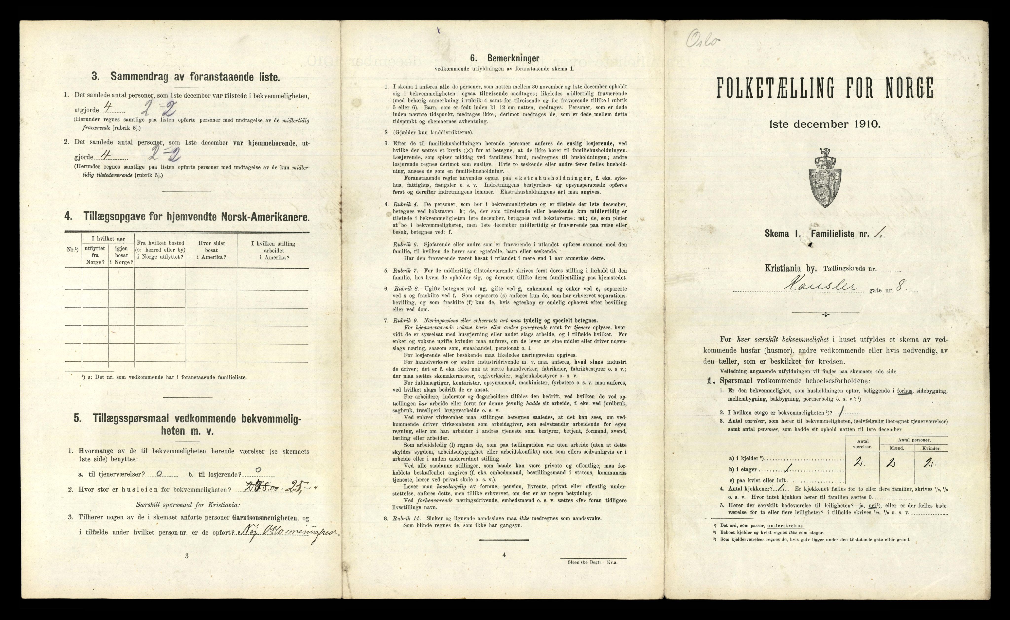 RA, 1910 census for Kristiania, 1910, p. 46915