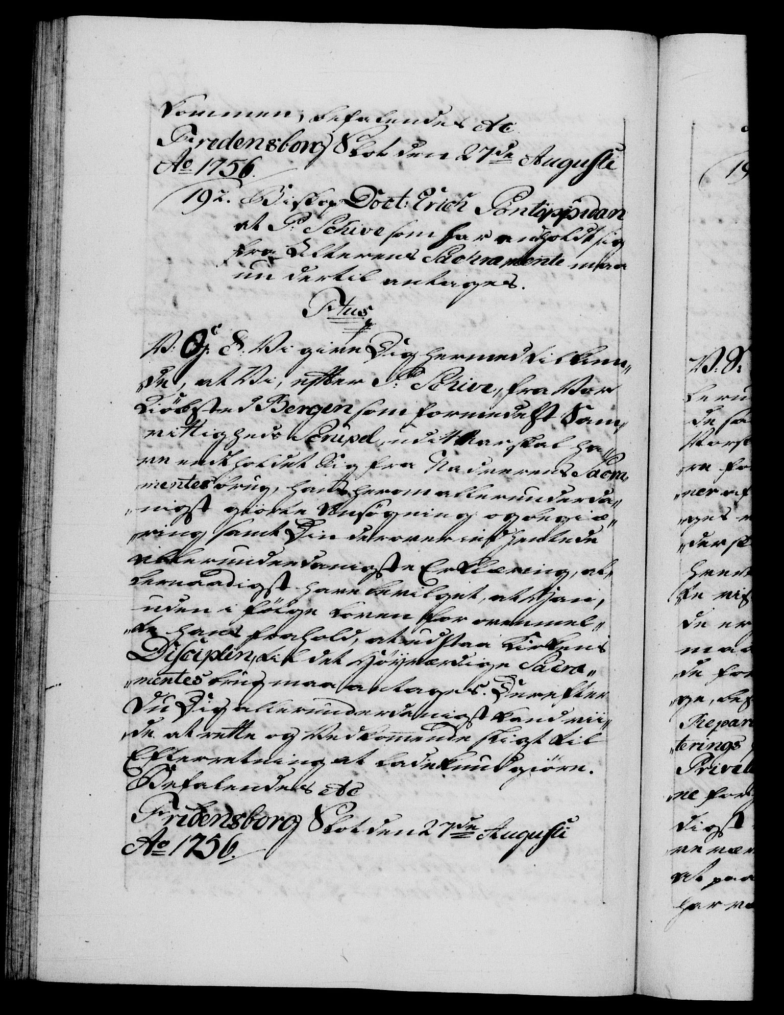 Danske Kanselli 1572-1799, AV/RA-EA-3023/F/Fc/Fca/Fcab/L0035: Norske tegnelser, 1755-1756, p. 566b