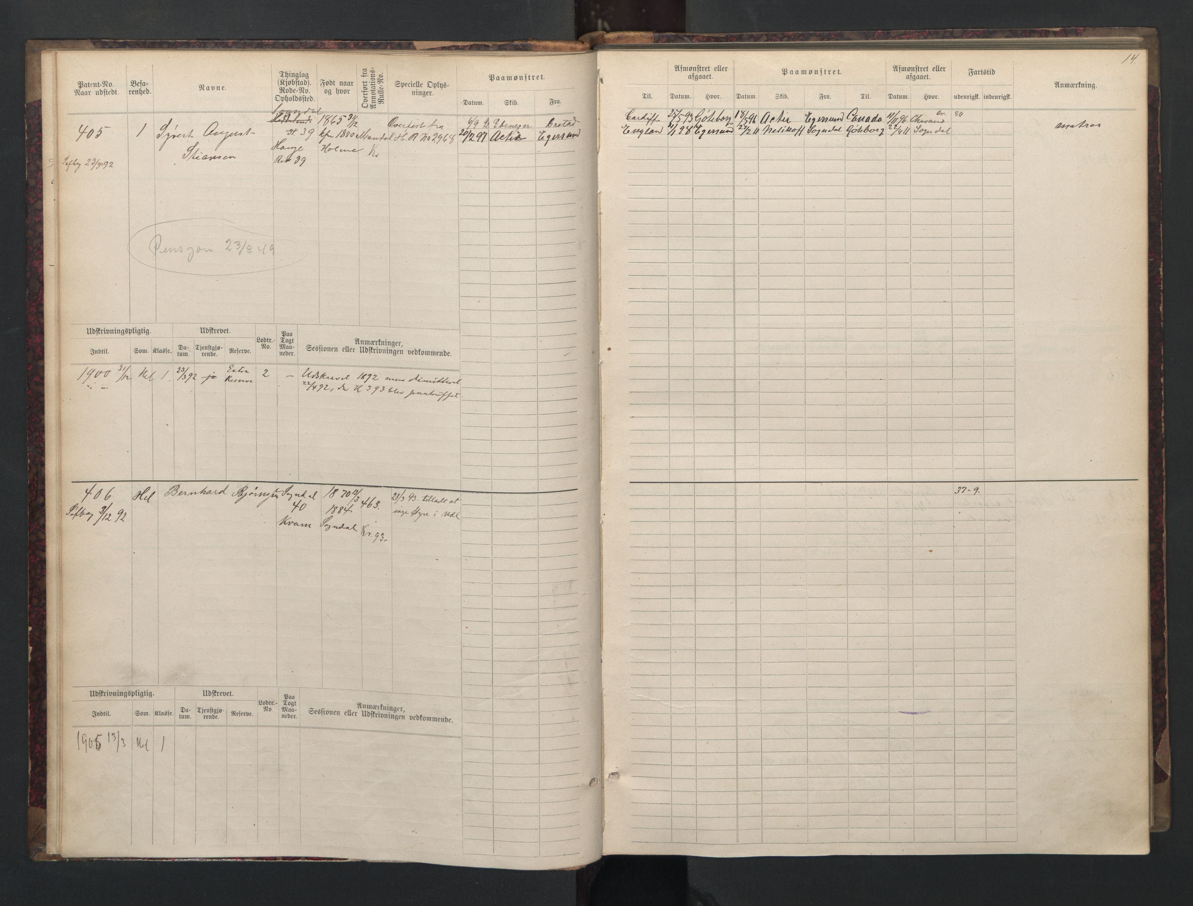 Sogndal mønstringskrets, SAK/2031-0020/F/Fb/L0002: Hovedrulle nr. 383-511, P-3, 1889-1948, p. 15