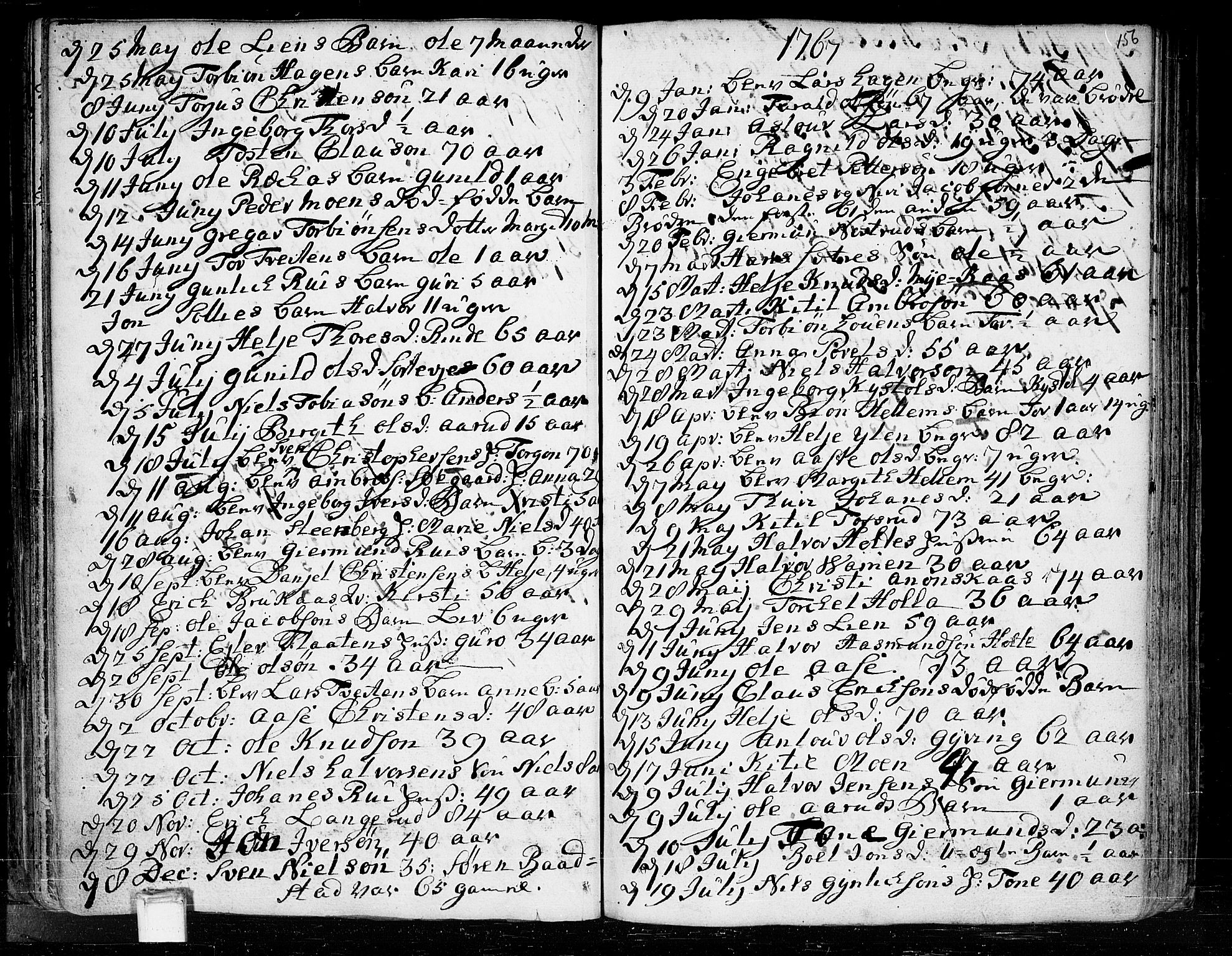 Heddal kirkebøker, SAKO/A-268/F/Fa/L0003: Parish register (official) no. I 3, 1723-1783, p. 156