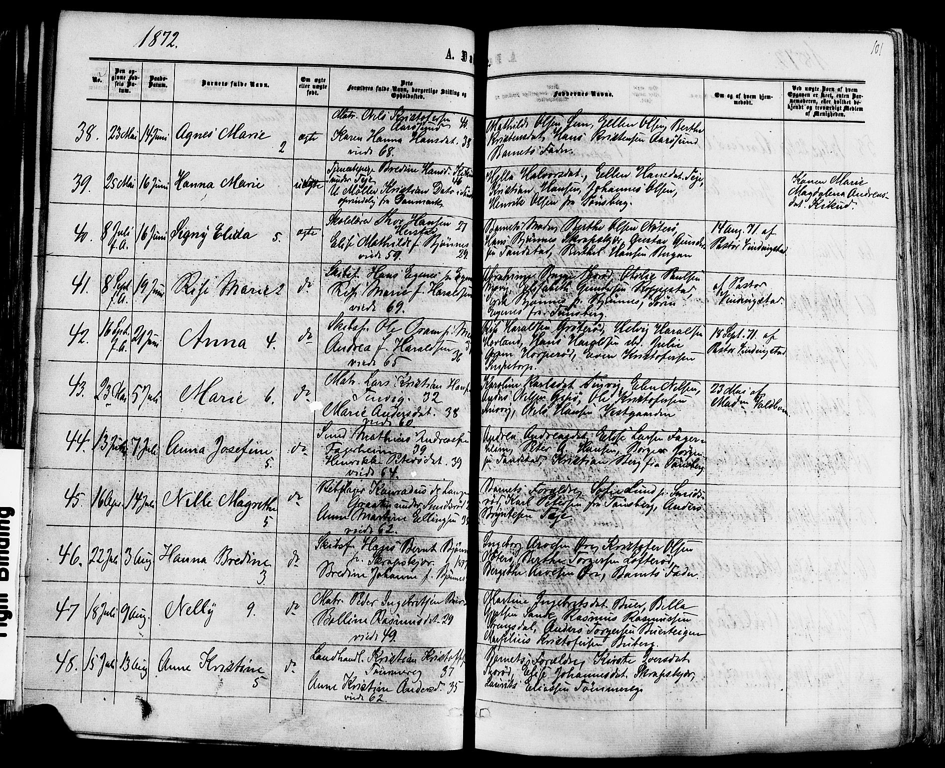 Nøtterøy kirkebøker, SAKO/A-354/F/Fa/L0007: Parish register (official) no. I 7, 1865-1877, p. 101