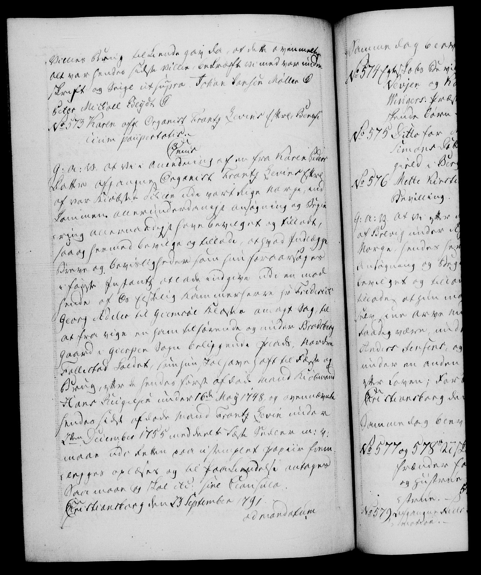 Danske Kanselli 1572-1799, AV/RA-EA-3023/F/Fc/Fca/Fcaa/L0053: Norske registre, 1790-1791, p. 752b