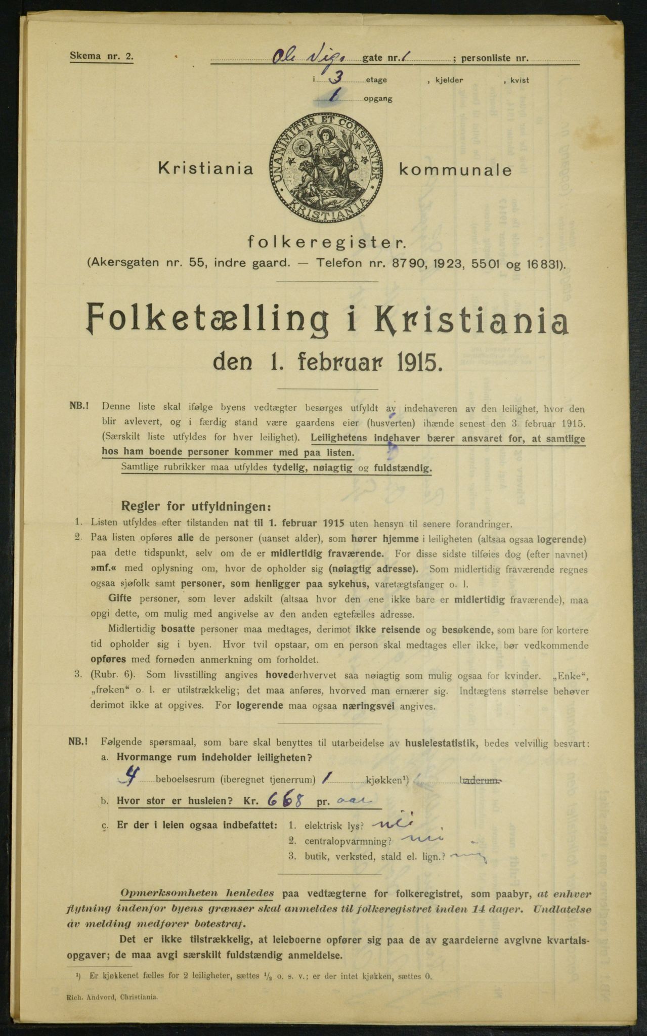 OBA, Municipal Census 1915 for Kristiania, 1915, p. 74847