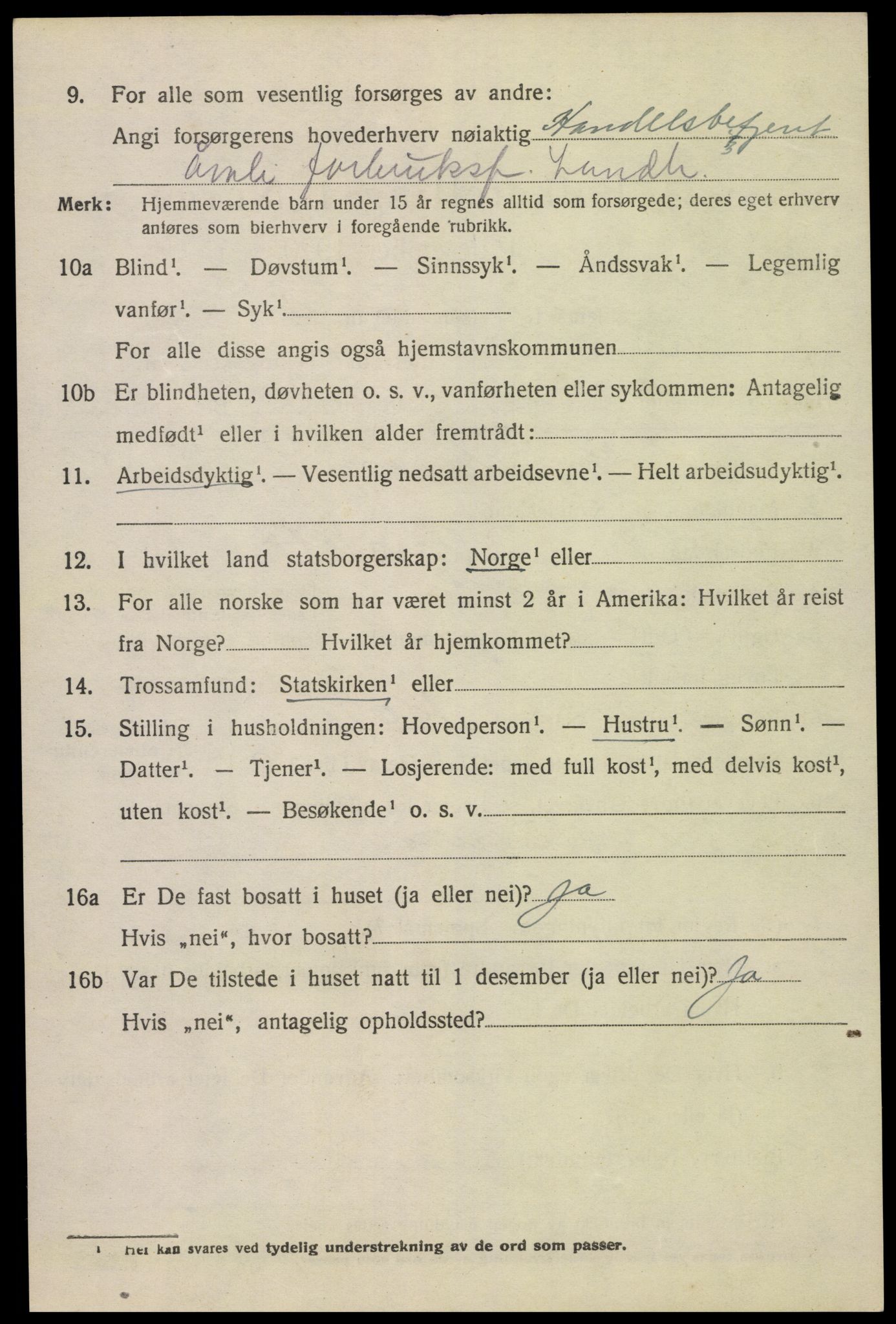 SAK, 1920 census for Åmli, 1920, p. 1858