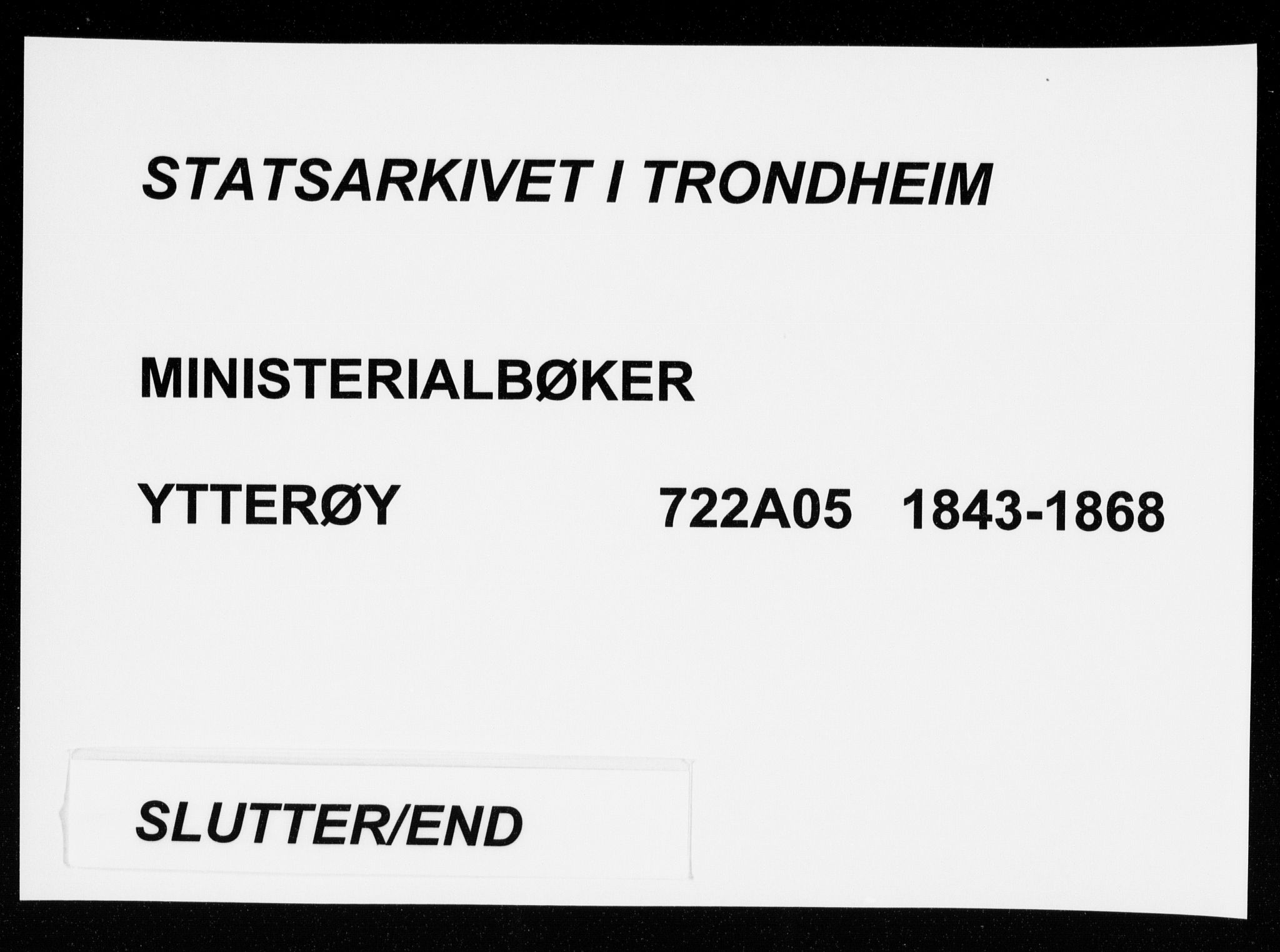 Ministerialprotokoller, klokkerbøker og fødselsregistre - Nord-Trøndelag, SAT/A-1458/722/L0218: Parish register (official) no. 722A05, 1843-1868