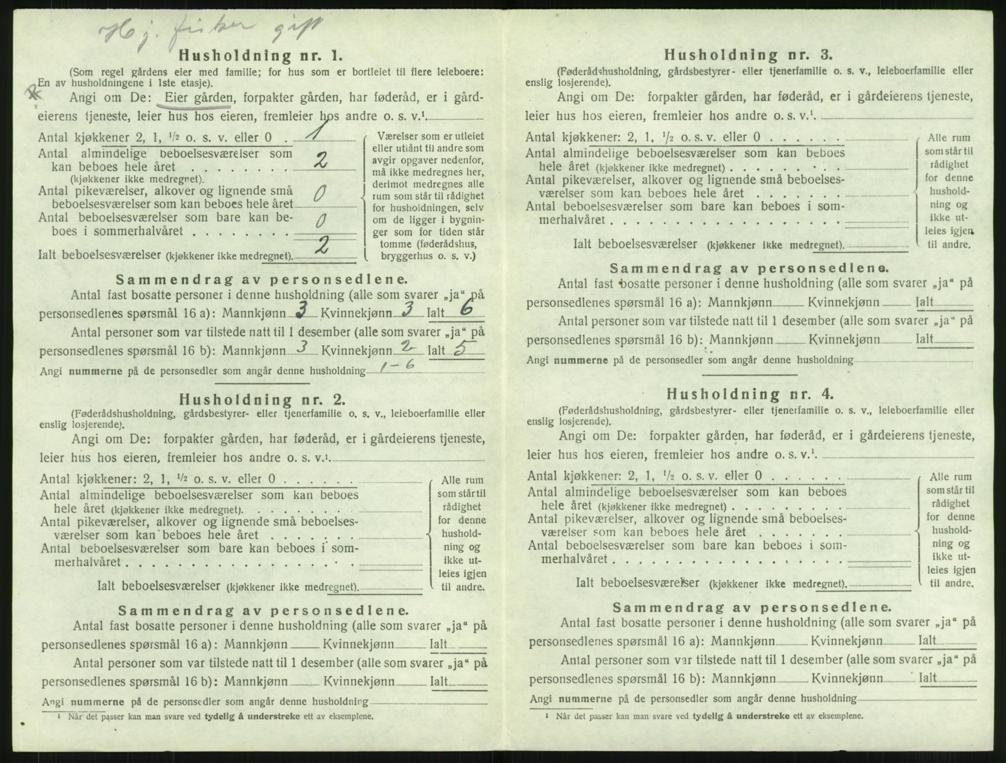 SAT, 1920 census for Borge, 1920, p. 788