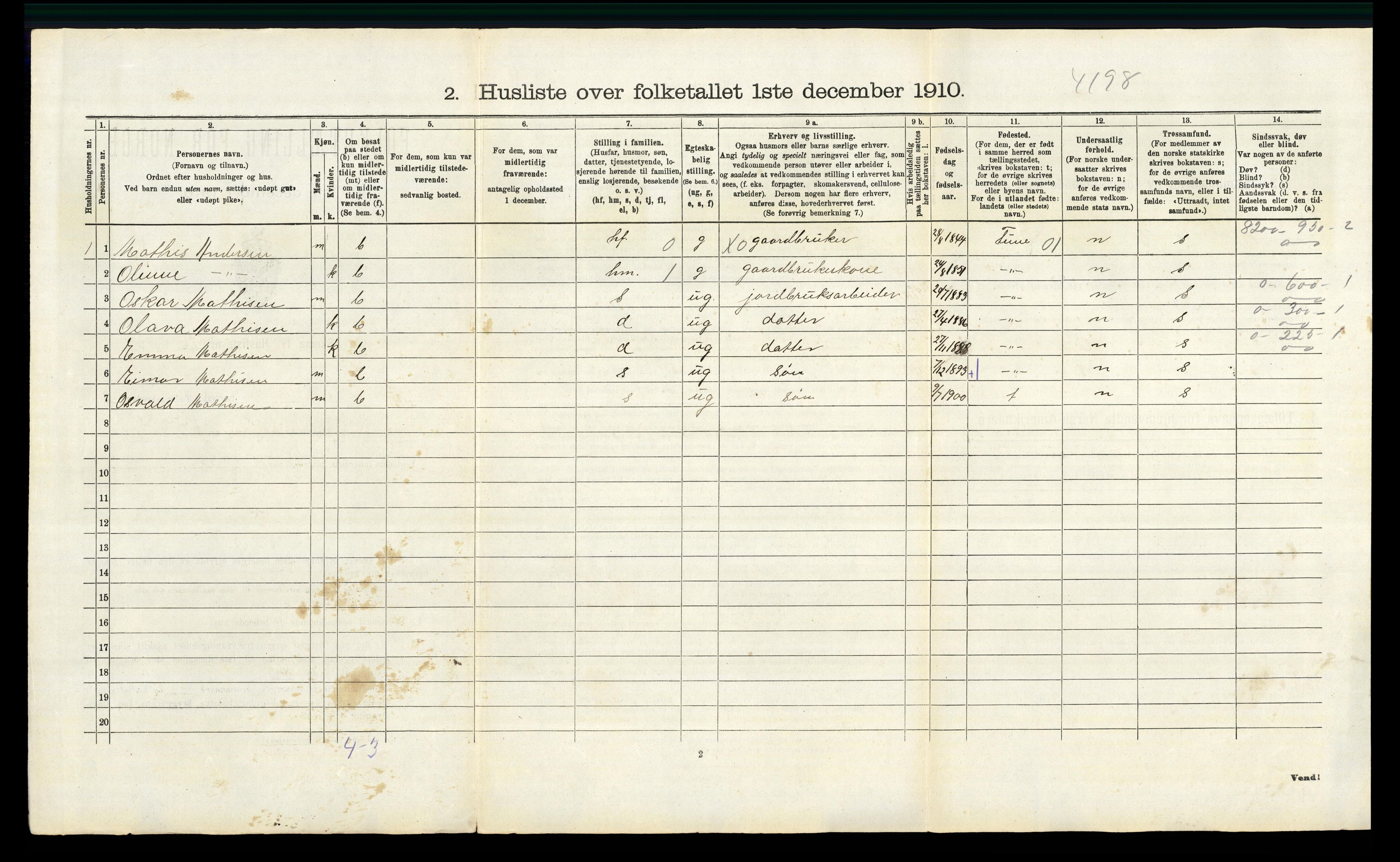 RA, 1910 census for Råde, 1910, p. 237