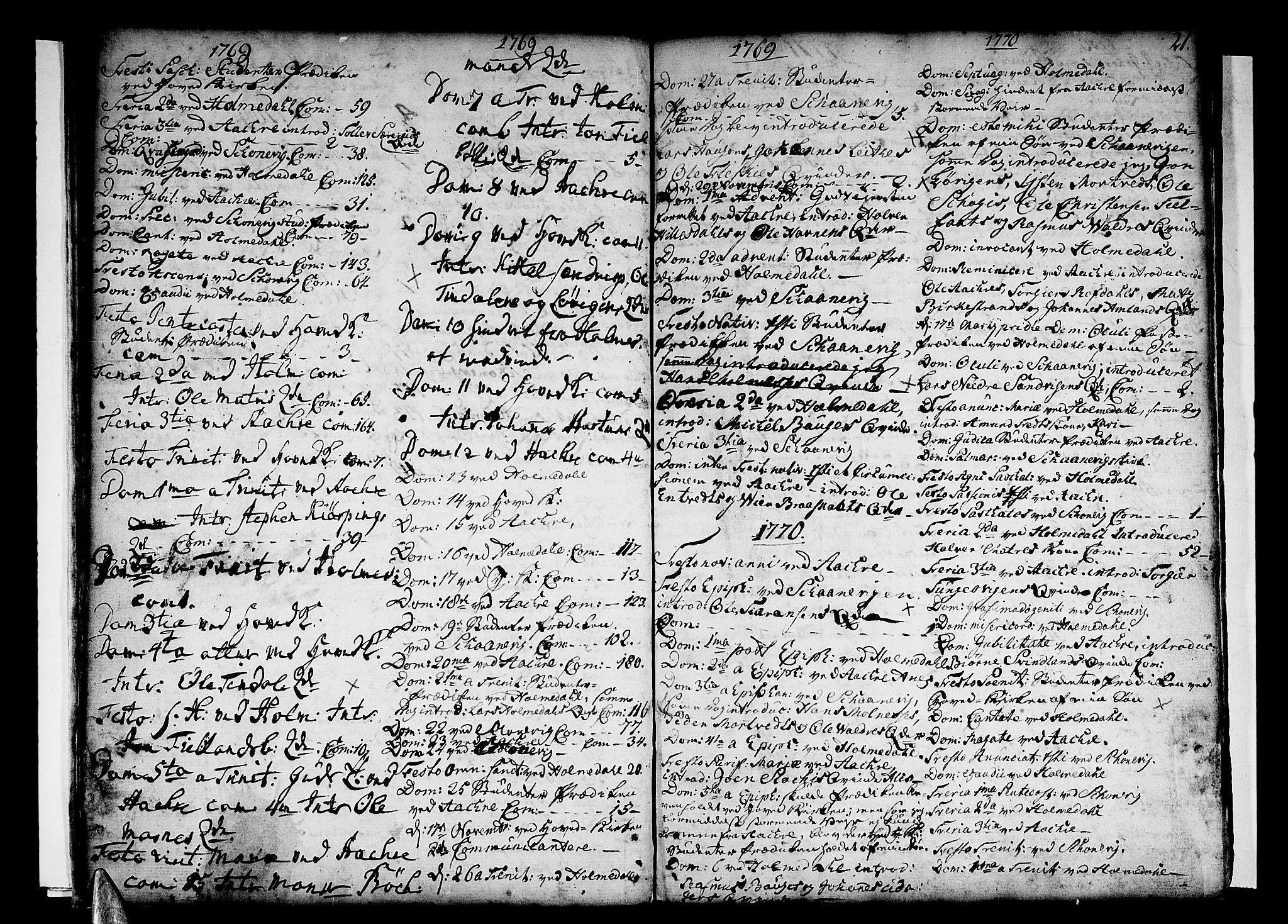 Skånevik sokneprestembete, SAB/A-77801/H/Haa: Parish register (official) no. A 1, 1745-1789, p. 21