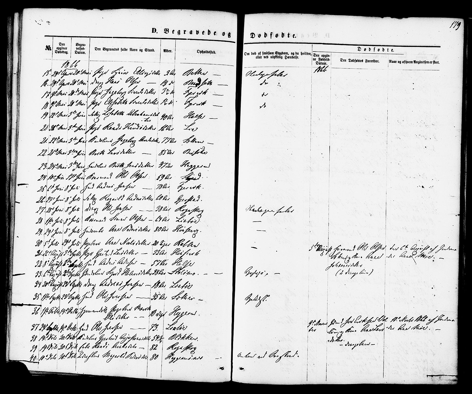 Ministerialprotokoller, klokkerbøker og fødselsregistre - Møre og Romsdal, SAT/A-1454/576/L0884: Parish register (official) no. 576A02, 1865-1879, p. 179