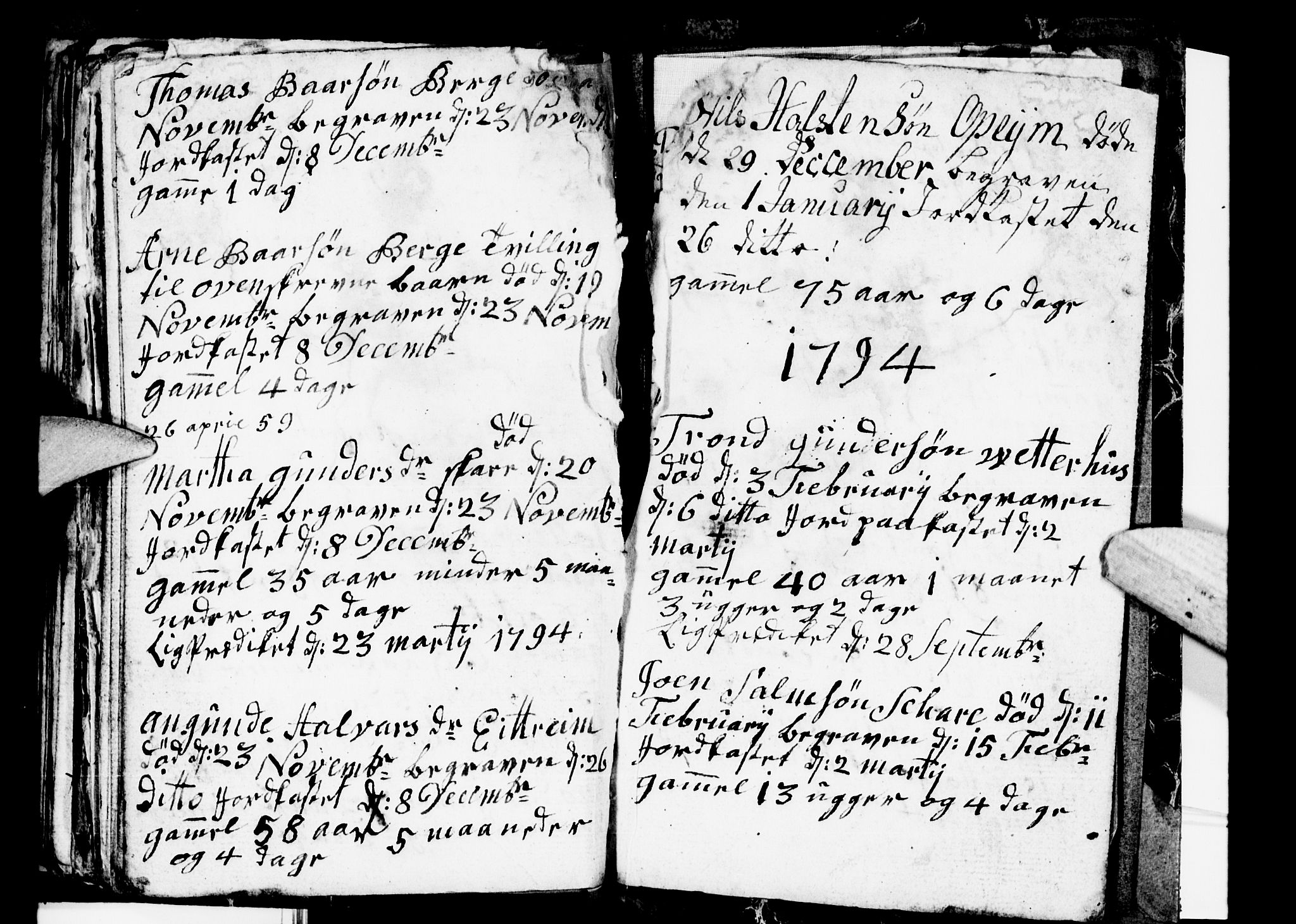 Odda Sokneprestembete, AV/SAB-A-77201/H/Hab: Parish register (copy) no. A 3, 1792-1797, p. 107