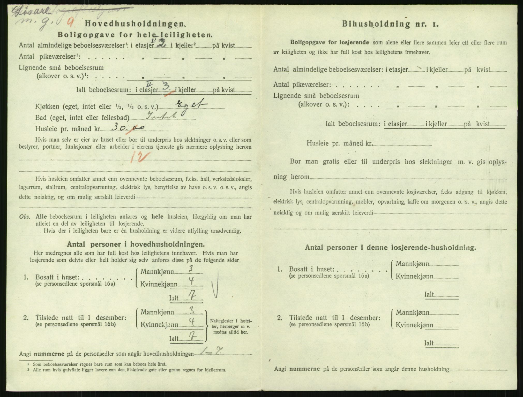 SAH, 1920 census for Lillehammer, 1920, p. 1941