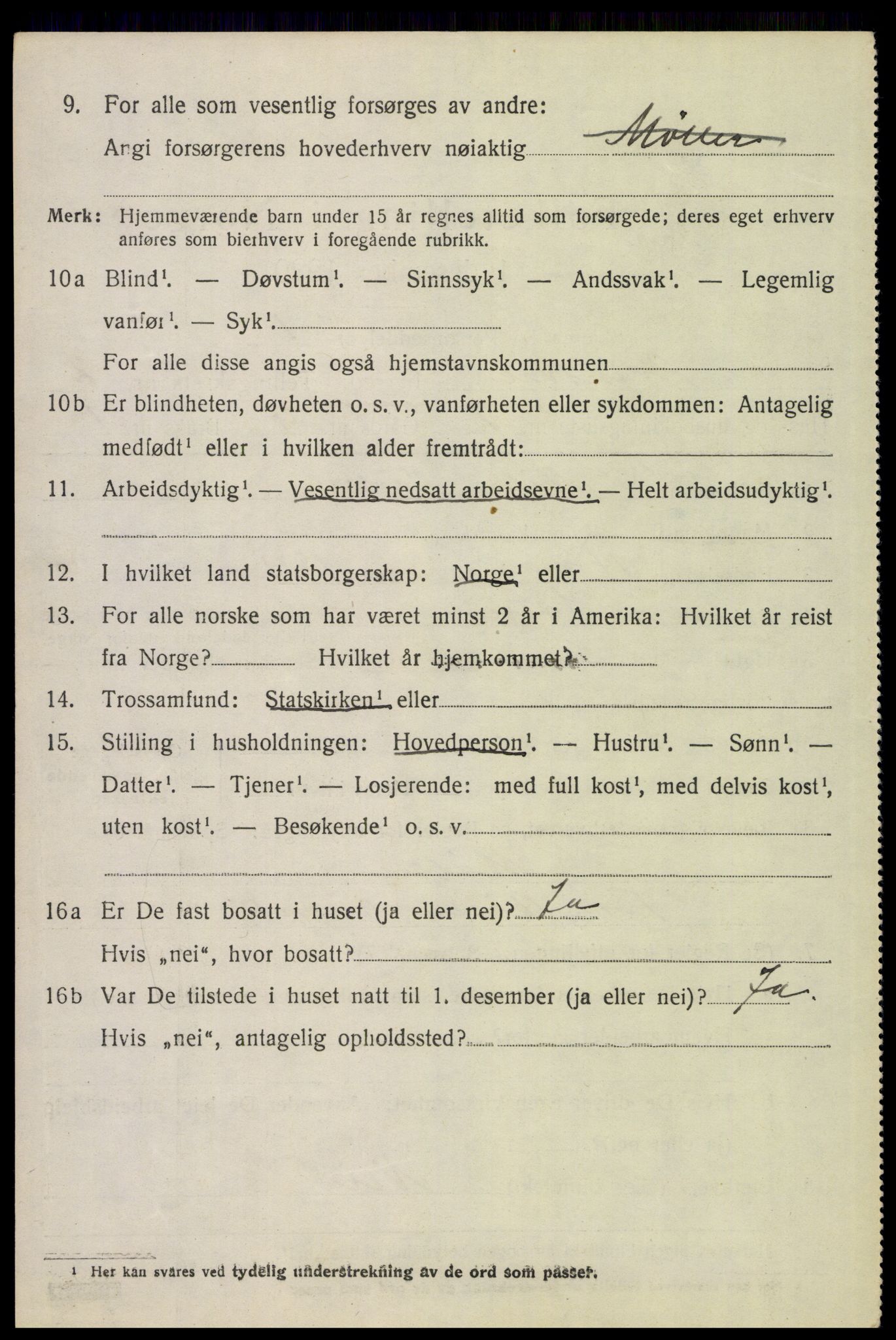 SAH, 1920 census for Brandval, 1920, p. 2133