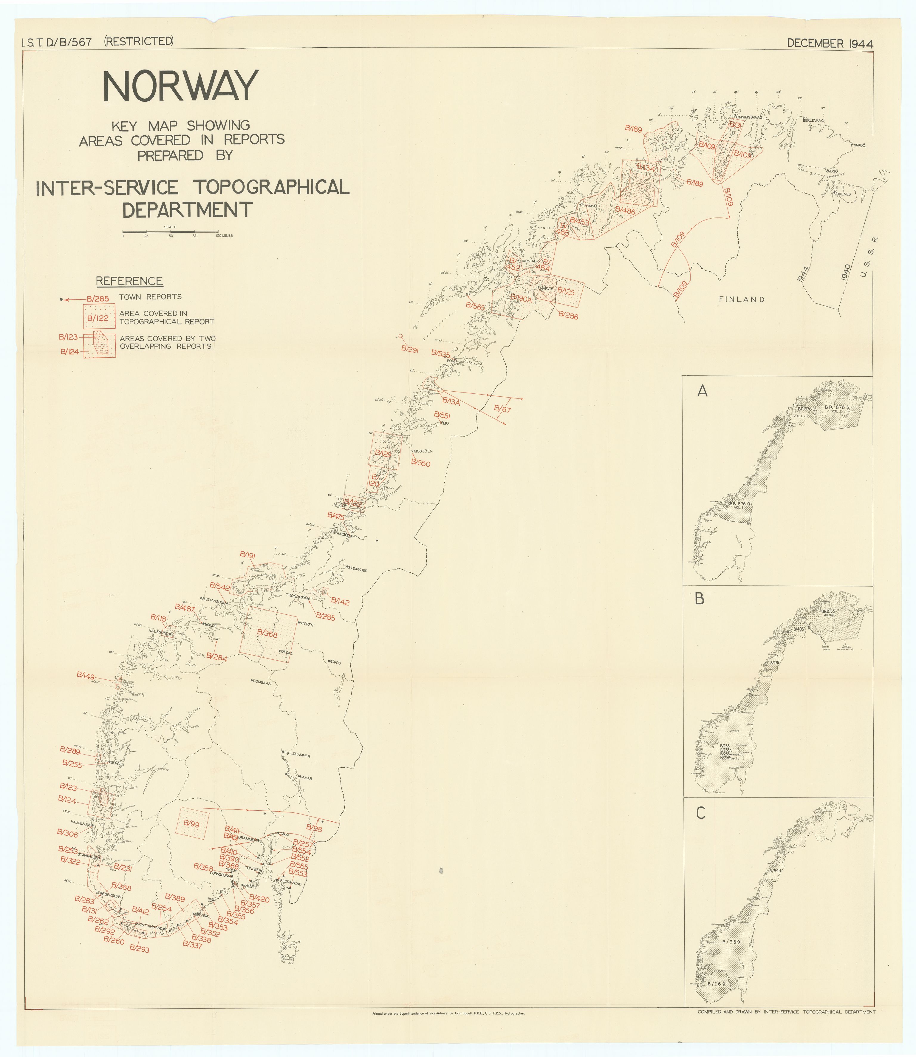 Forsvaret, Forsvarets overkommando II, RA/RAFA-3915/D/Dd/L0004: Index of Reports on Norway, 1943-1944, p. 15