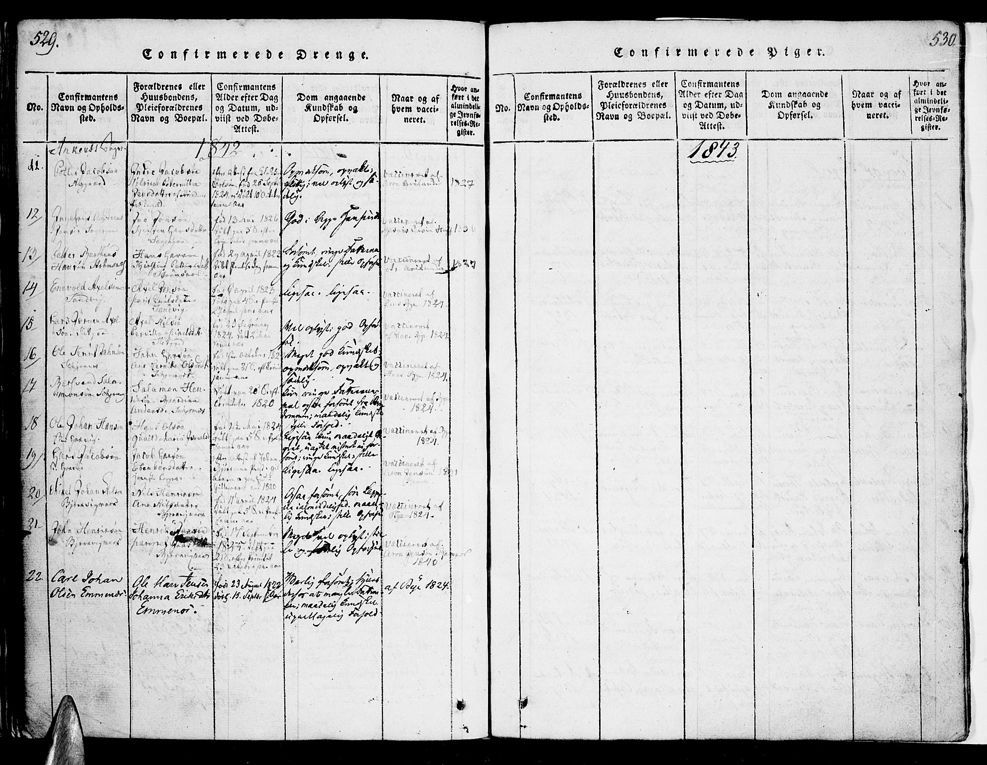 Ministerialprotokoller, klokkerbøker og fødselsregistre - Nordland, AV/SAT-A-1459/863/L0894: Parish register (official) no. 863A06, 1821-1851, p. 529-530