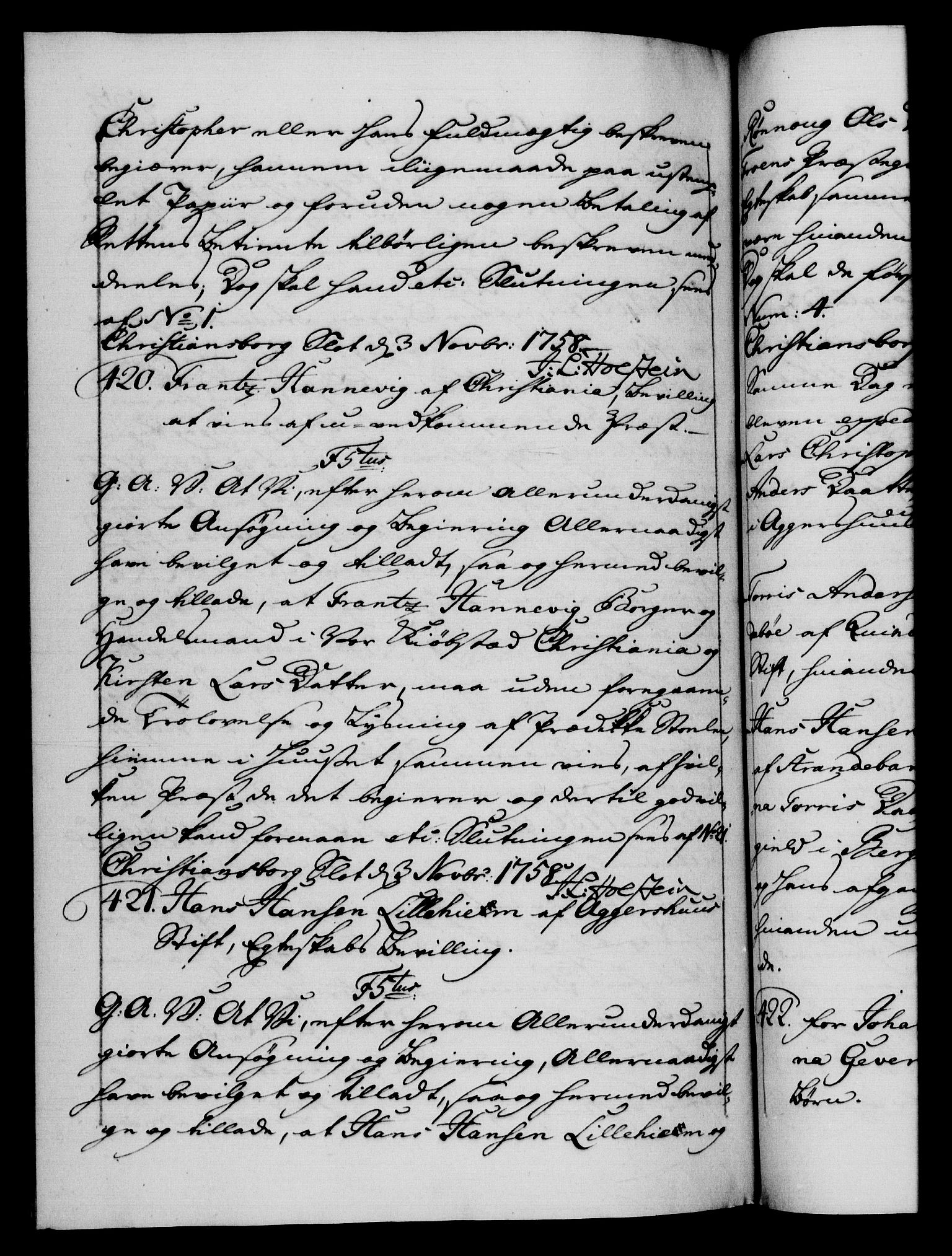 Danske Kanselli 1572-1799, AV/RA-EA-3023/F/Fc/Fca/Fcaa/L0040: Norske registre, 1757-1759, p. 493b