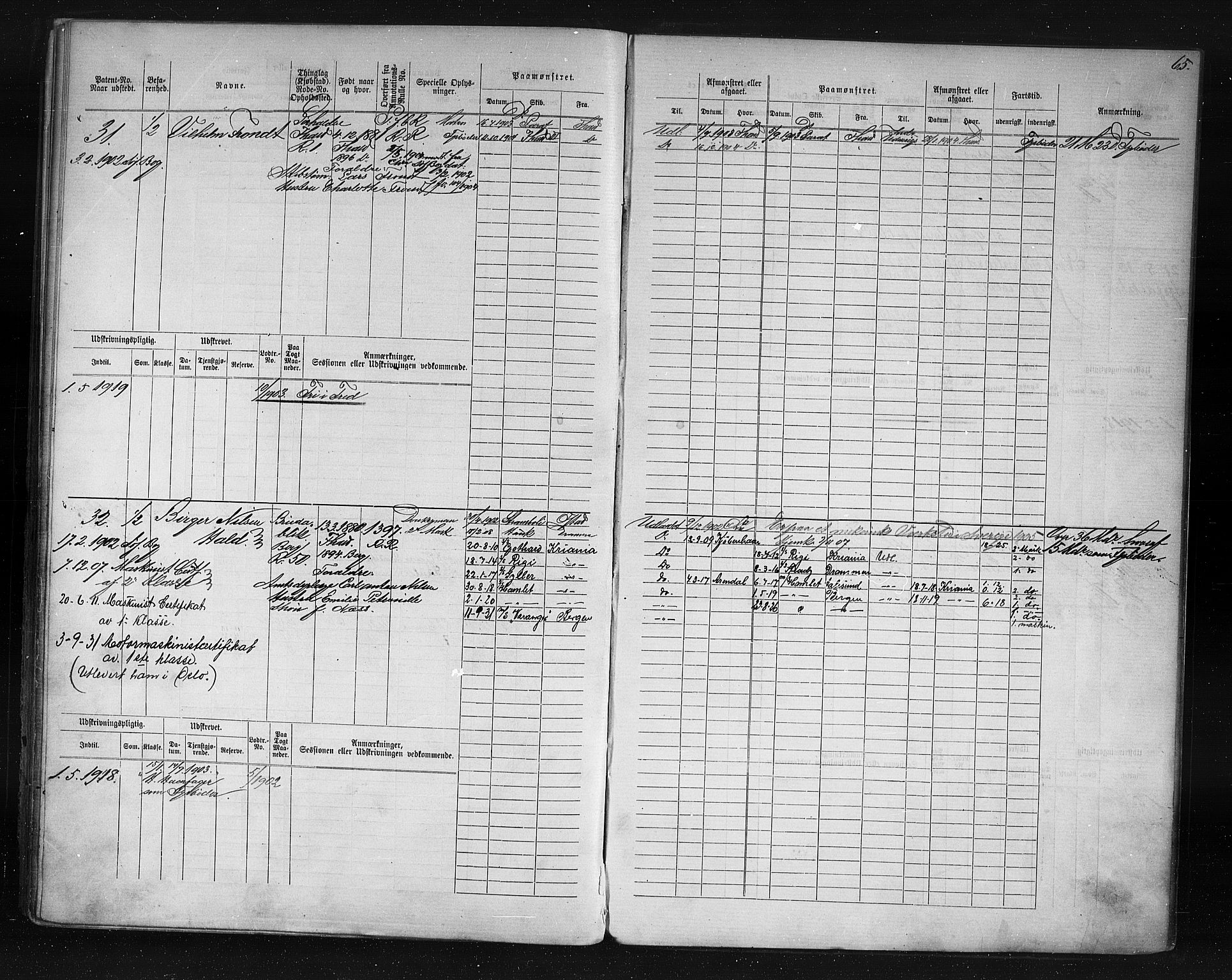 Halden mønstringskontor, AV/SAO-A-10569a/F/Fc/Fcd/L0003: Annotasjons- og hovedrulle for maskinister og fyrbøtere, 1876-1918, p. 24