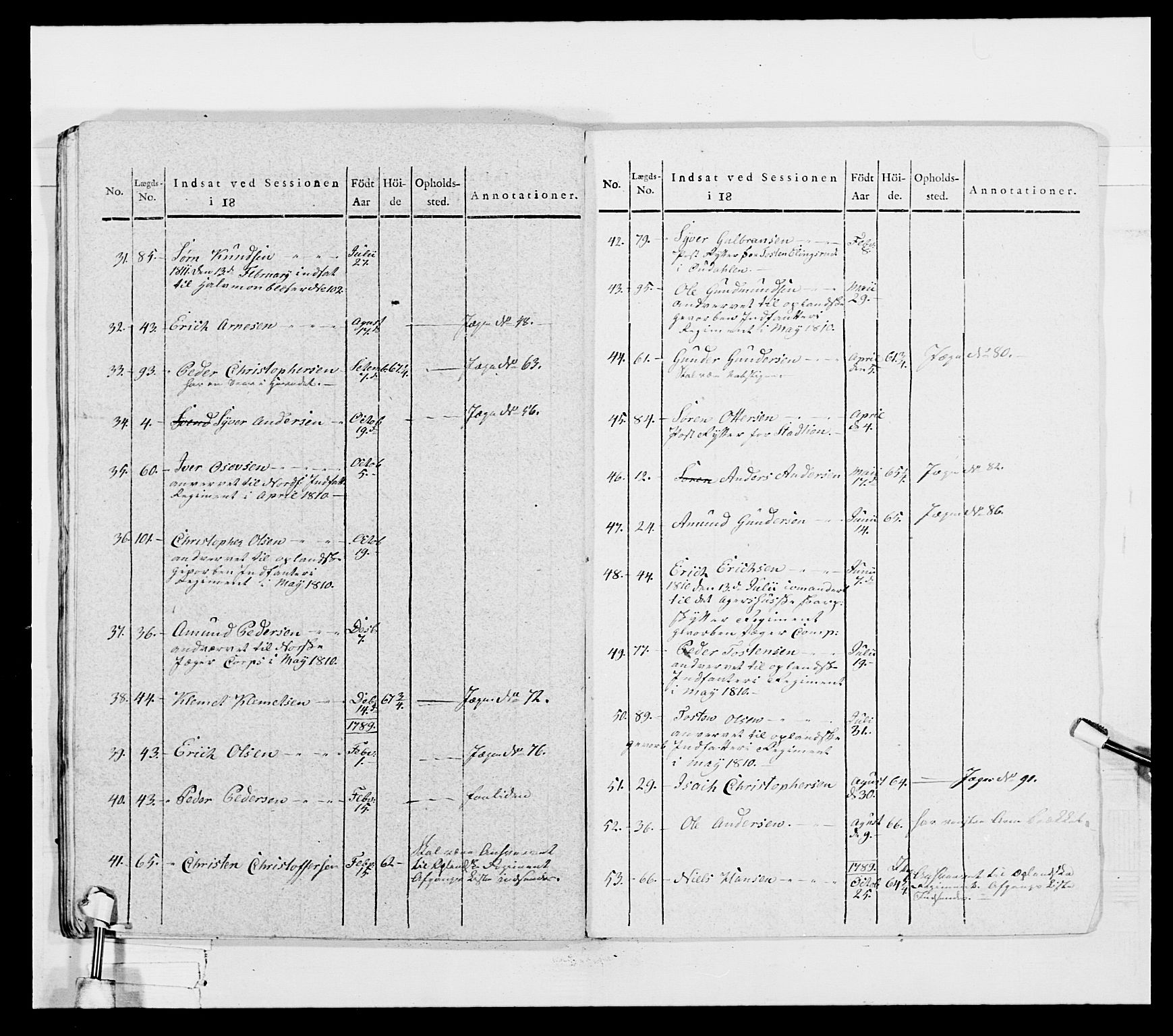 Generalitets- og kommissariatskollegiet, Det kongelige norske kommissariatskollegium, AV/RA-EA-5420/E/Eh/L0027: Skiløperkompaniene, 1812-1832, p. 239