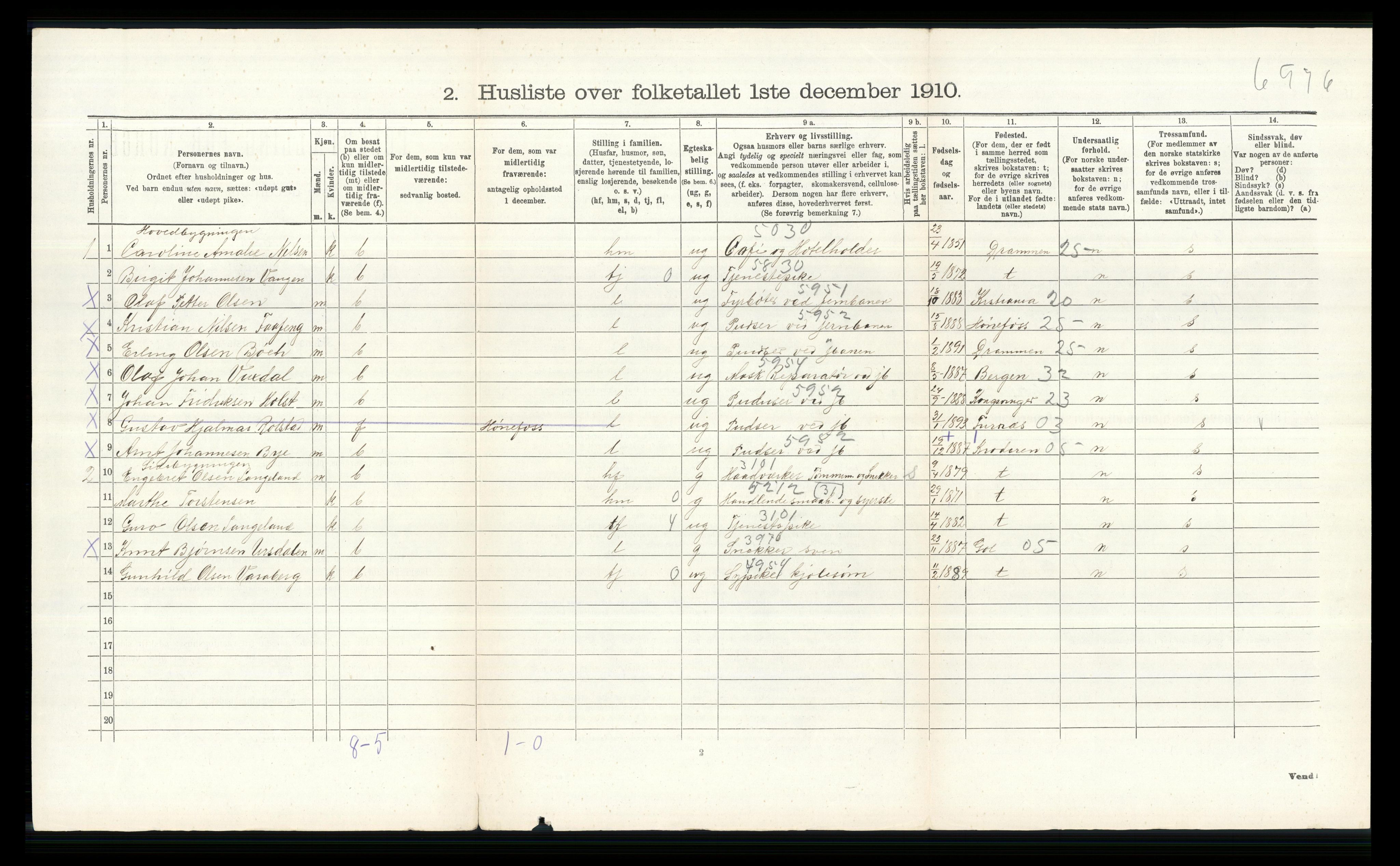 RA, 1910 census for Ål, 1910, p. 1148