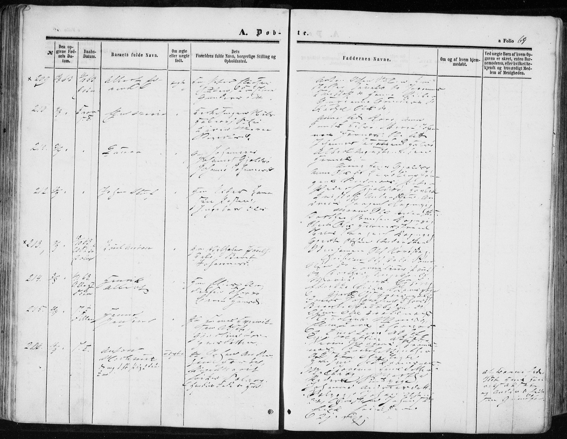 Ministerialprotokoller, klokkerbøker og fødselsregistre - Sør-Trøndelag, AV/SAT-A-1456/634/L0531: Parish register (official) no. 634A07, 1861-1870, p. 69