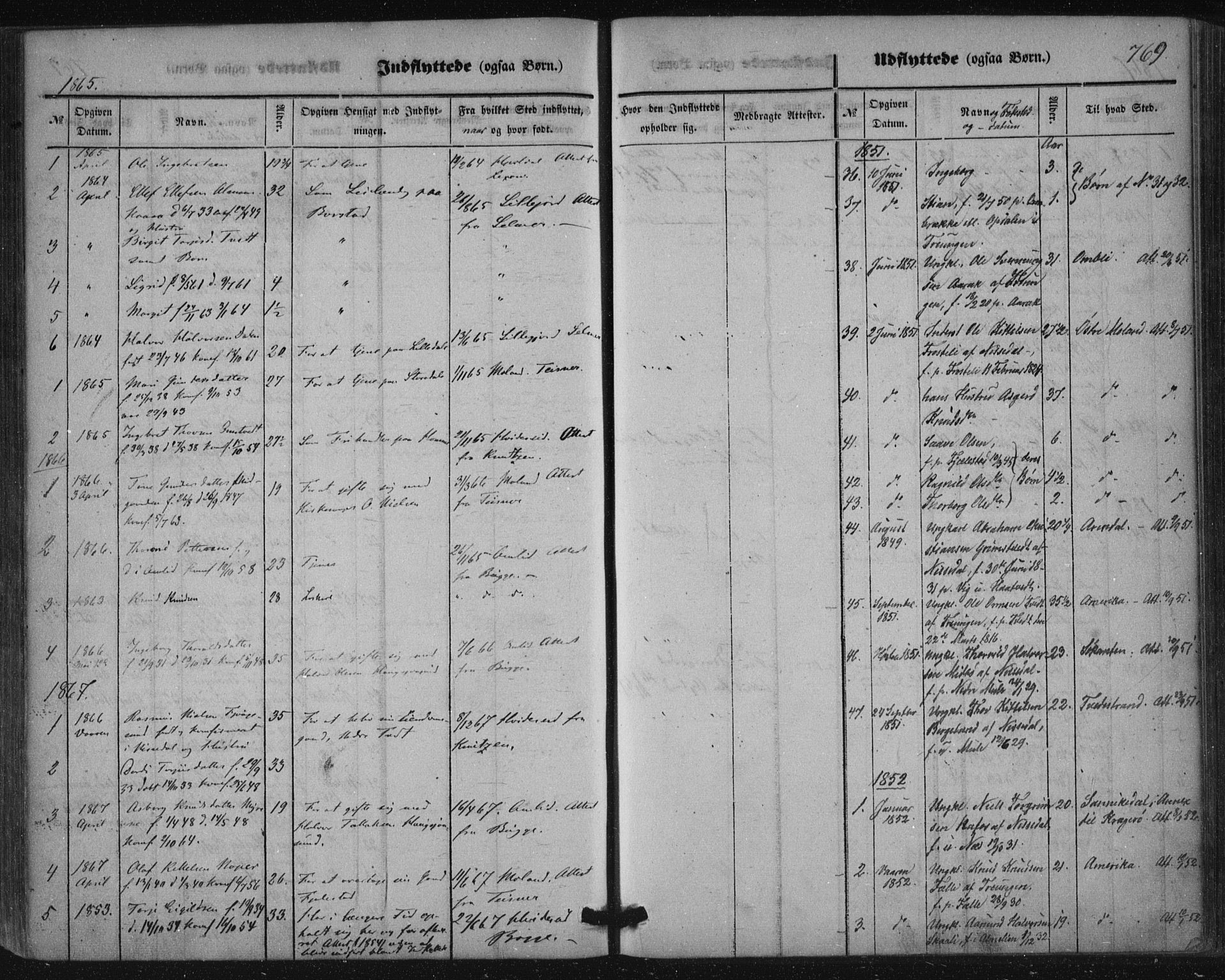 Nissedal kirkebøker, AV/SAKO-A-288/F/Fa/L0003: Parish register (official) no. I 3, 1846-1870, p. 768-769