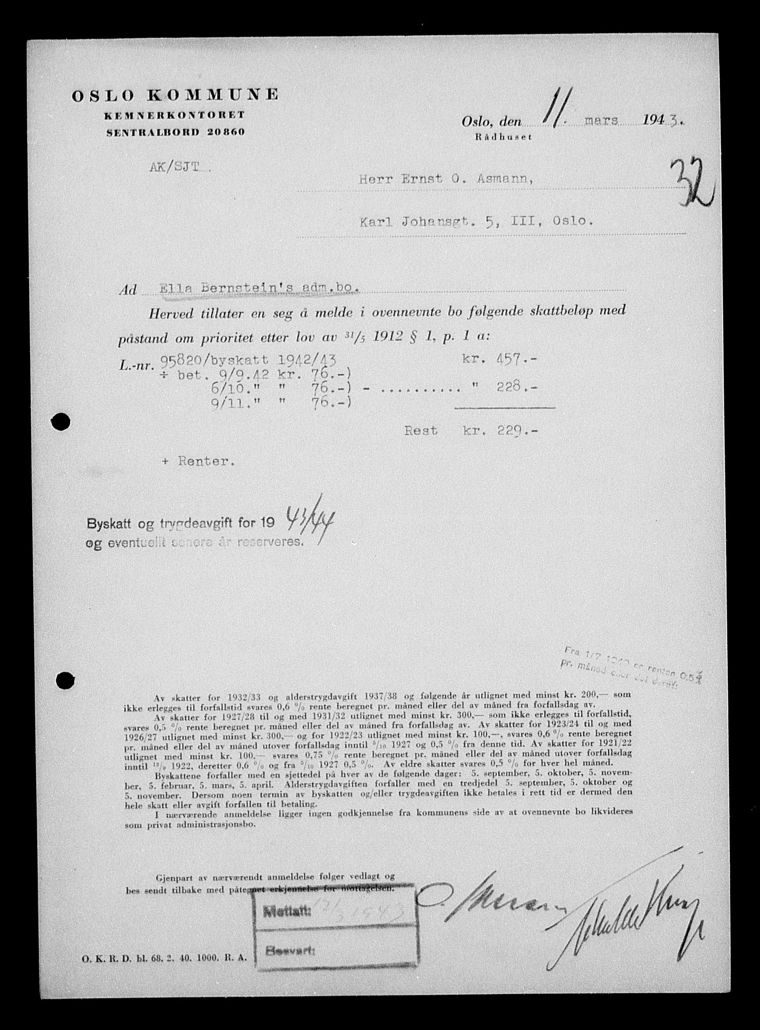 Justisdepartementet, Tilbakeføringskontoret for inndratte formuer, AV/RA-S-1564/H/Hc/Hcc/L0922: --, 1945-1947, p. 40