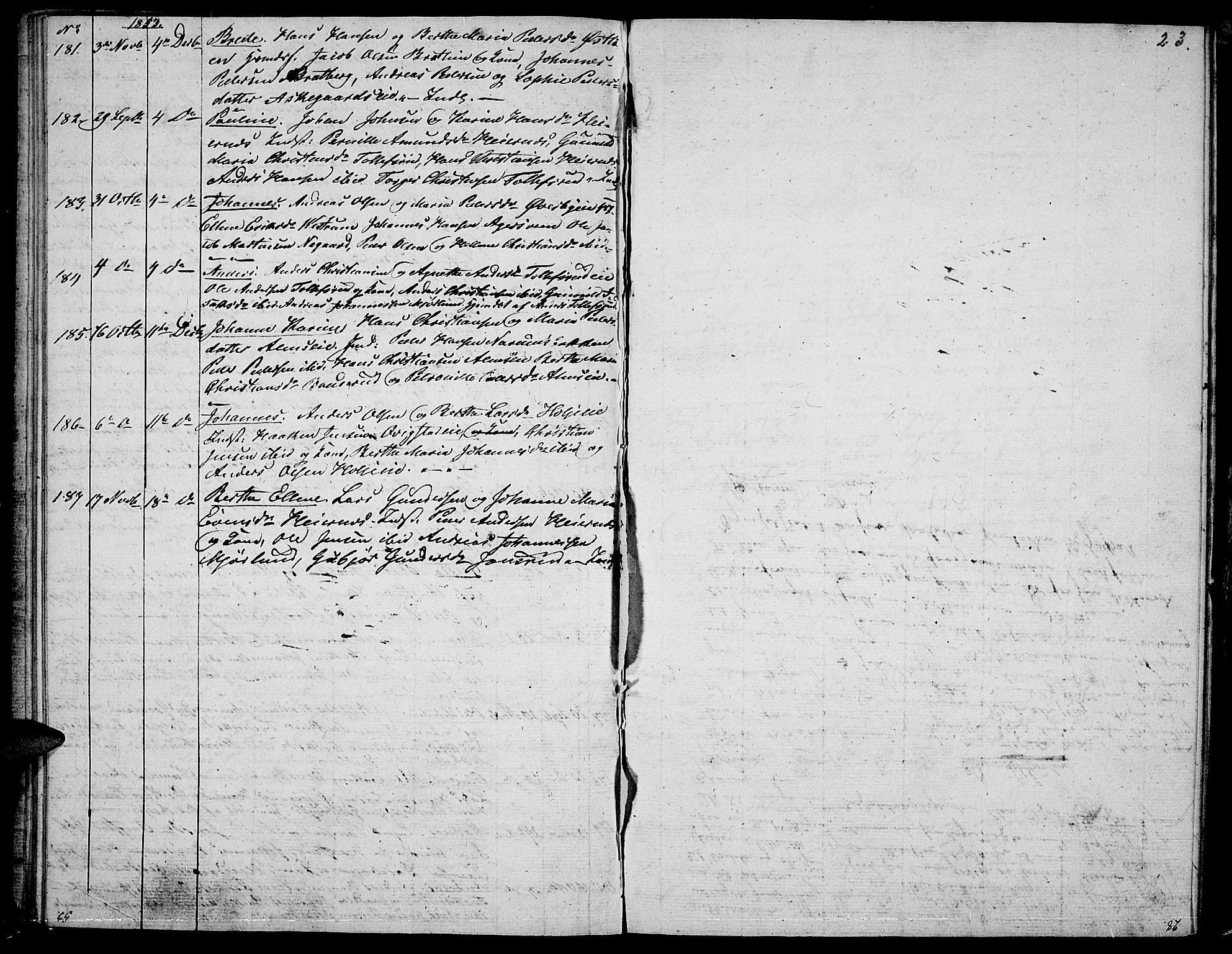 Vestre Toten prestekontor, SAH/PREST-108/H/Ha/Hab/L0004: Parish register (copy) no. 4, 1851-1853, p. 23