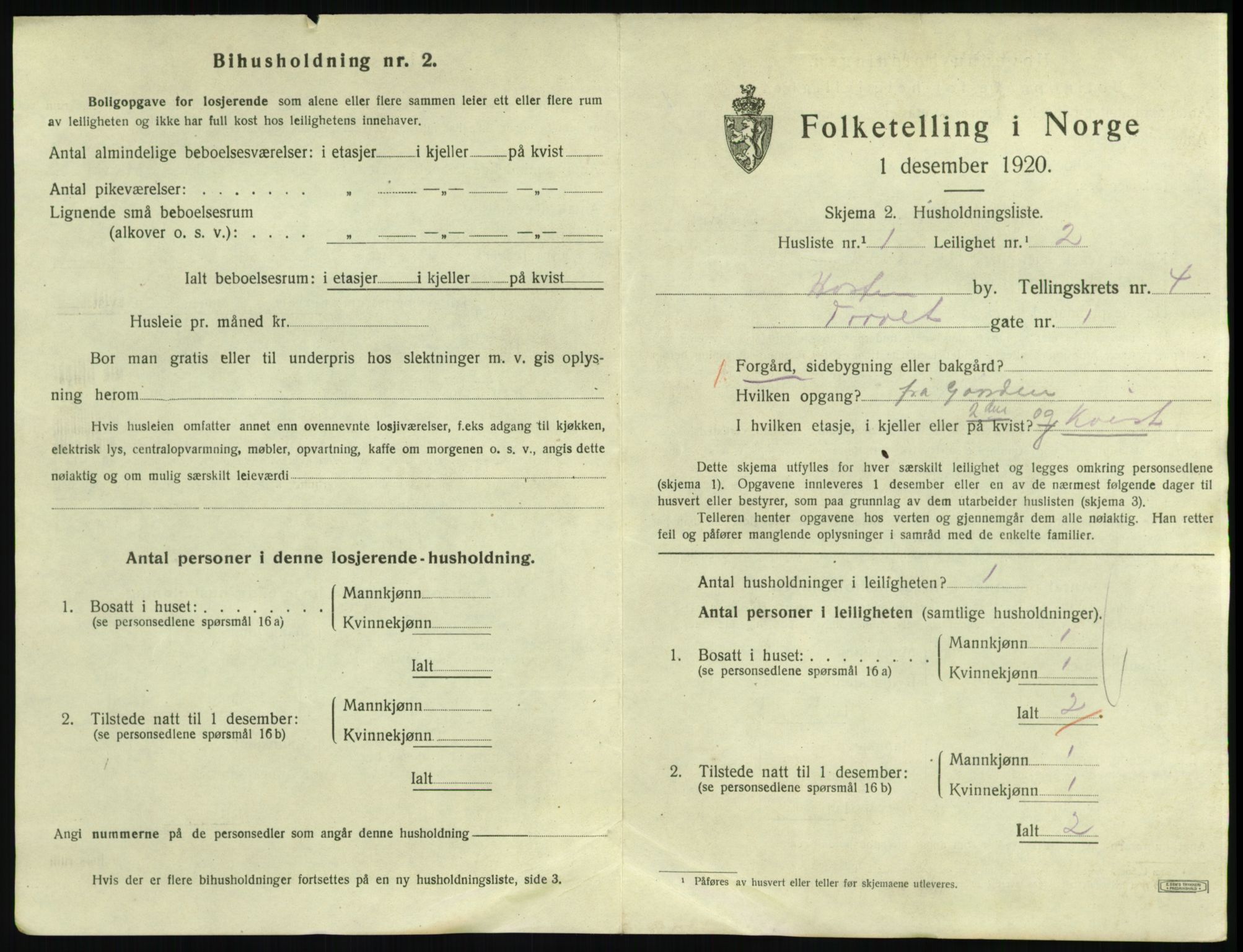 SAKO, 1920 census for Horten, 1920, p. 4789