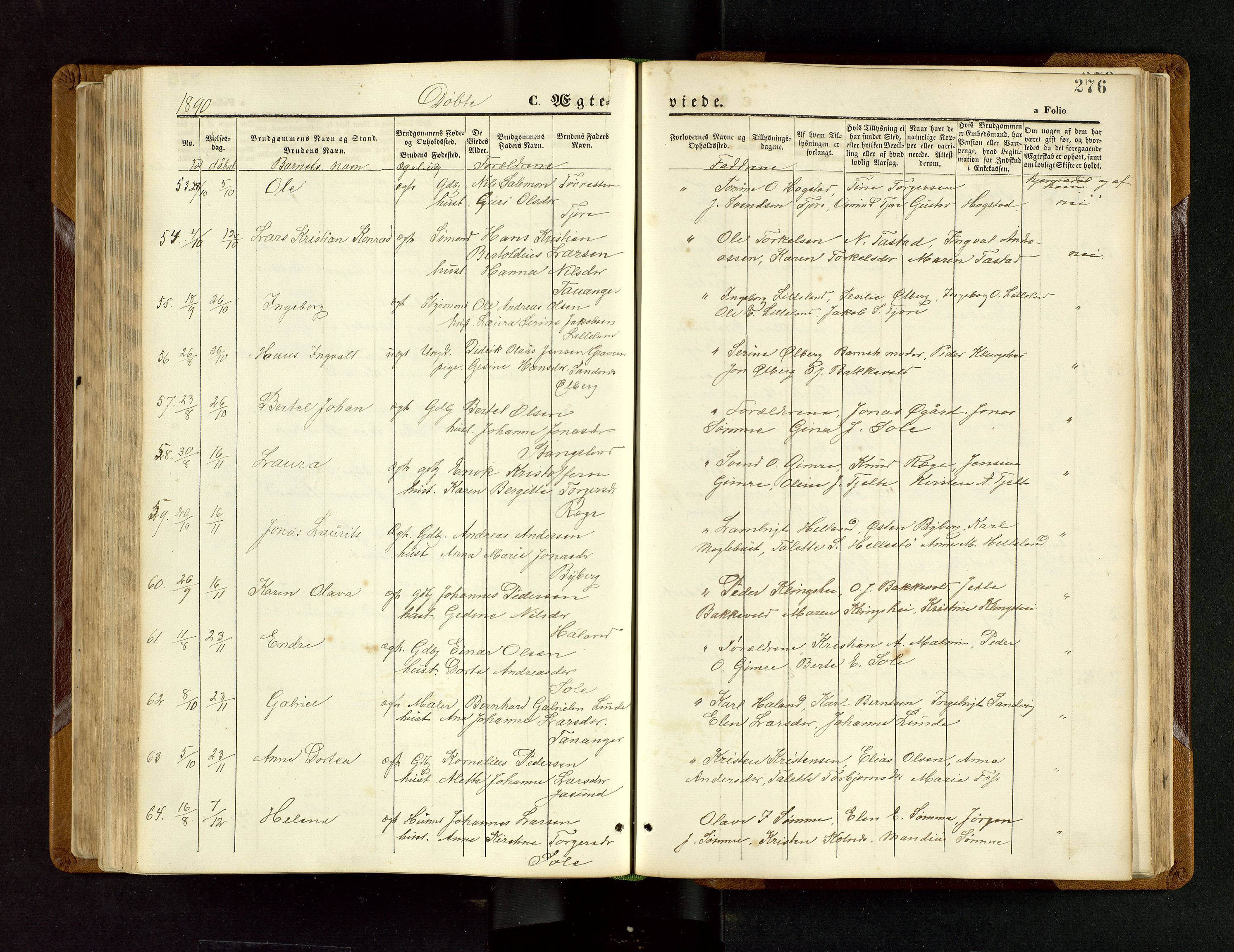 Håland sokneprestkontor, AV/SAST-A-101802/001/30BB/L0003: Parish register (copy) no. B 3, 1873-1893, p. 276