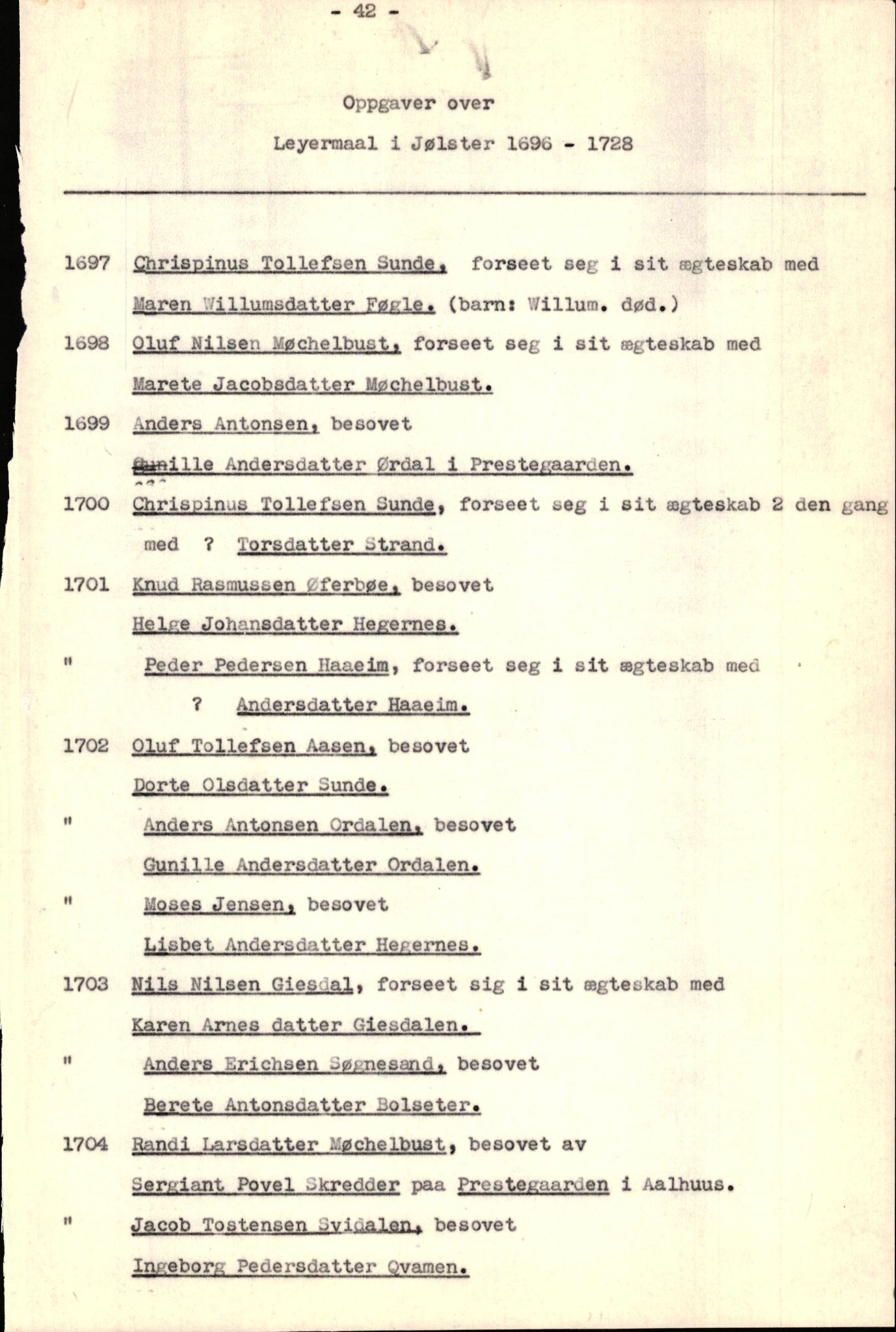 Samling av fulltekstavskrifter, SAB/FULLTEKST/B/14/0005: Jølster sokneprestembete, ministerialbok nr. A 1, 1696-1728, p. 177