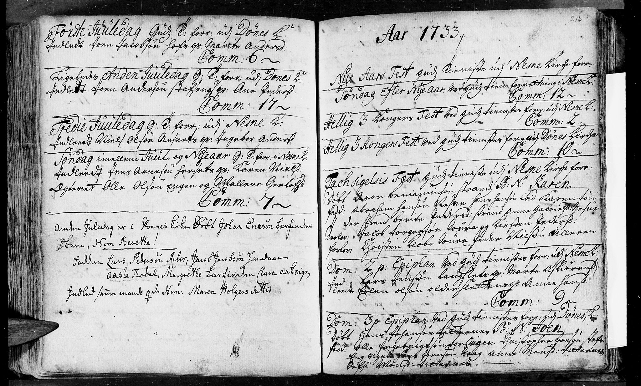 Ministerialprotokoller, klokkerbøker og fødselsregistre - Nordland, SAT/A-1459/838/L0542: Parish register (official) no. 838A01, 1704-1737, p. 216