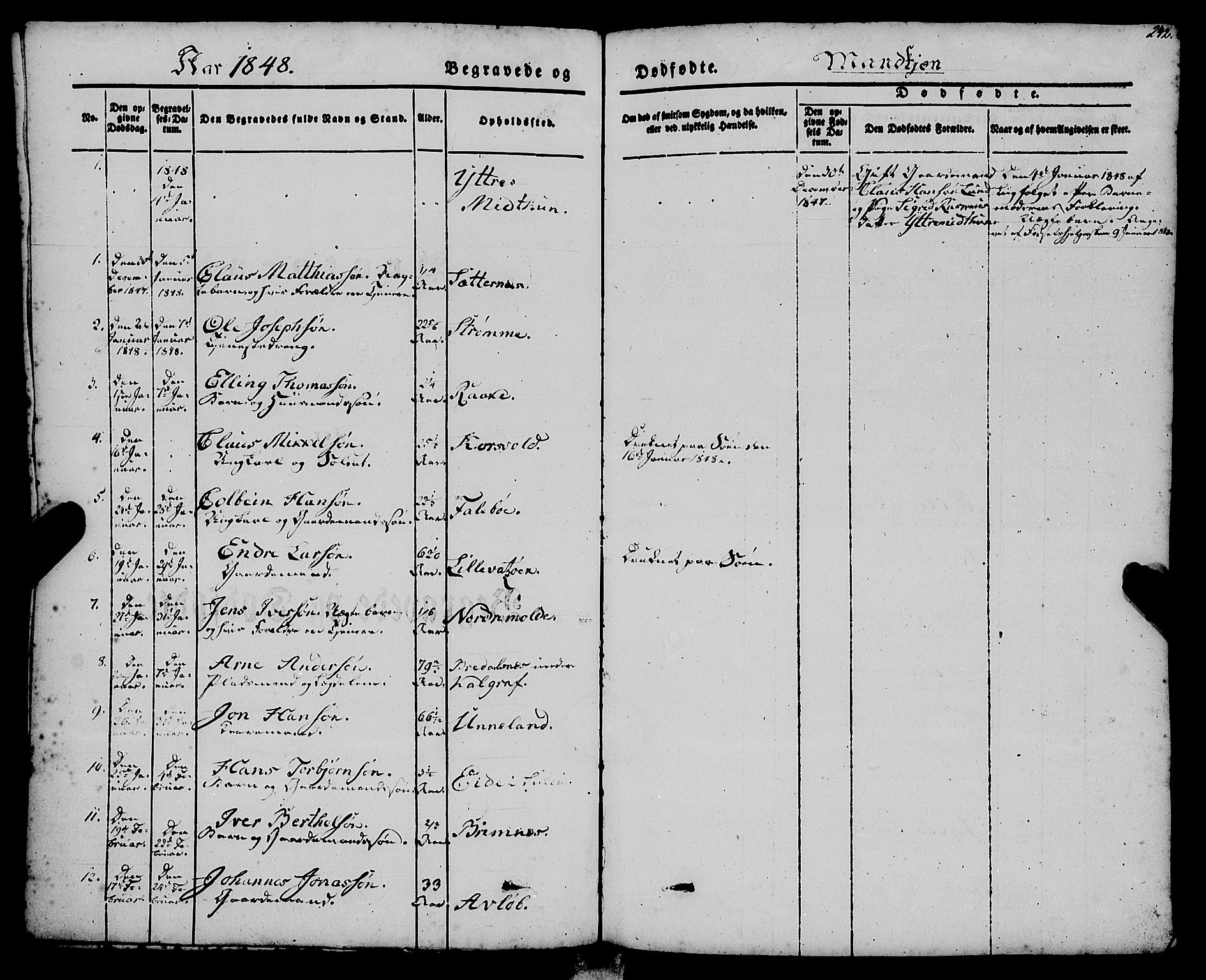 Gulen sokneprestembete, AV/SAB-A-80201/H/Haa/Haaa/L0021: Parish register (official) no. A 21, 1848-1858, p. 242