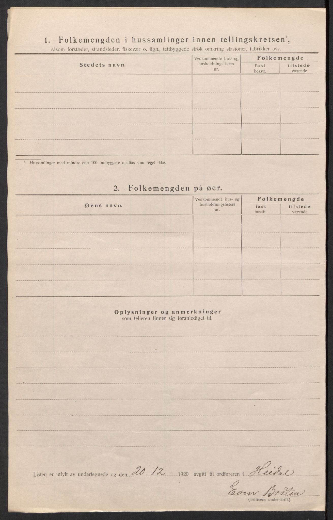 SAH, 1920 census for Heidal, 1920, p. 17
