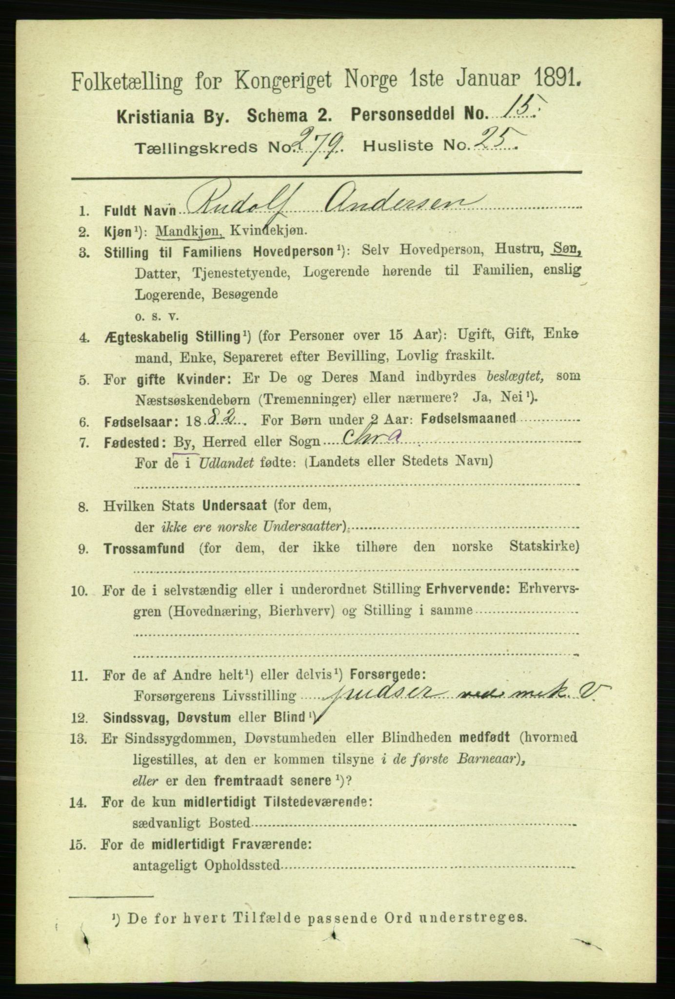 RA, 1891 census for 0301 Kristiania, 1891, p. 169919