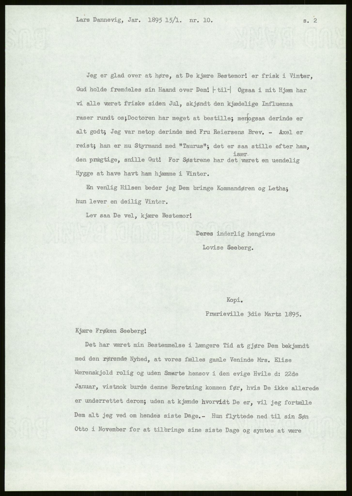 Samlinger til kildeutgivelse, Amerikabrevene, AV/RA-EA-4057/F/L0027: Innlån fra Aust-Agder: Dannevig - Valsgård, 1838-1914, p. 97